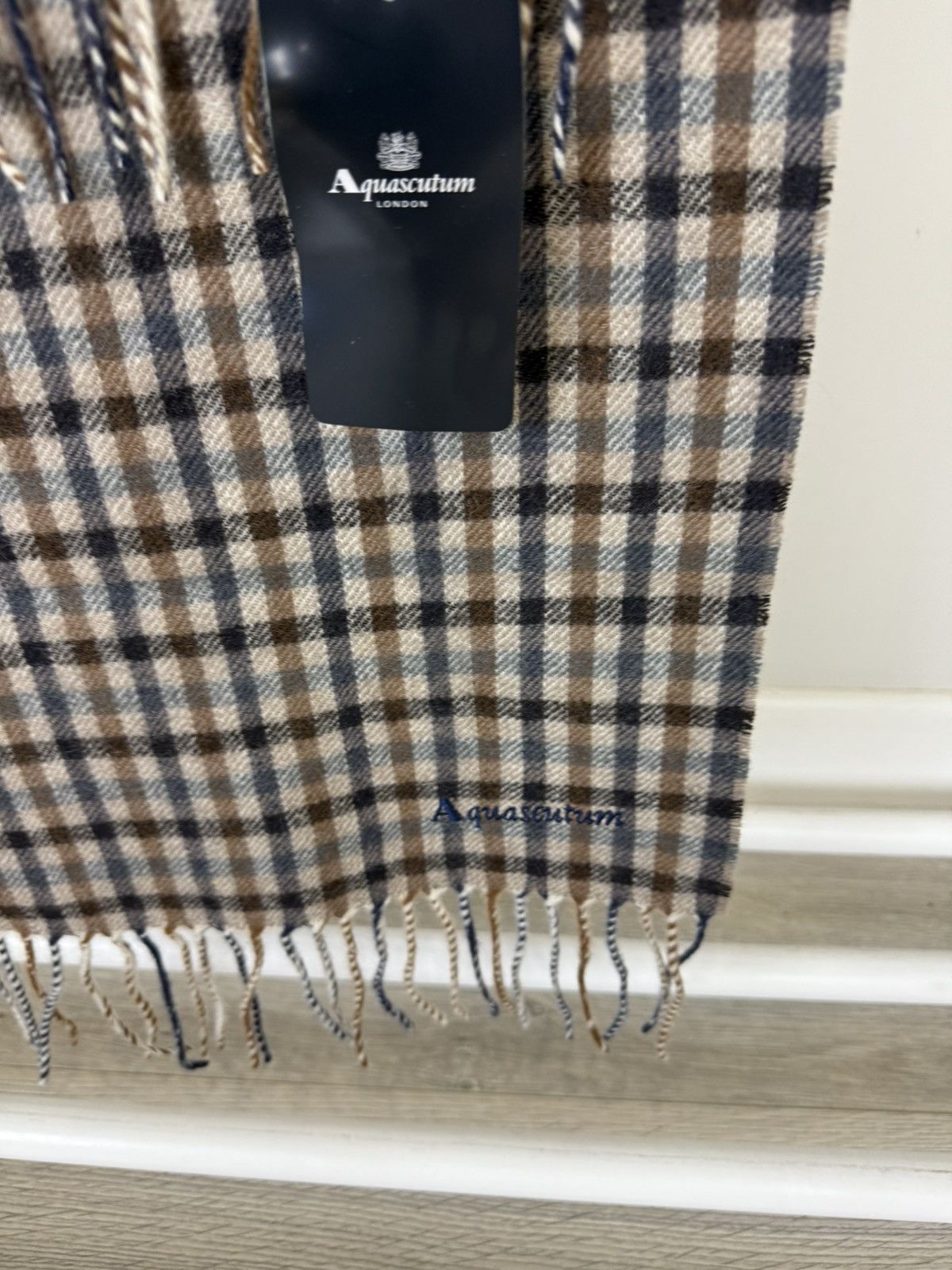Aquascutum Aquascutum Club Check Scarf Size ONE SIZE - 3 Thumbnail