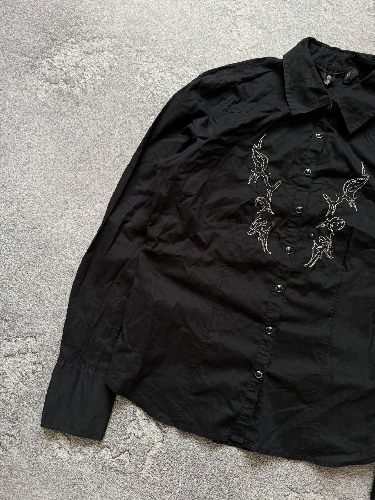 Harley Davidson × Vintage Harley Davidson S freedom big logo shirt button up blouse Size S / US 4 / IT 40 - 9 Thumbnail