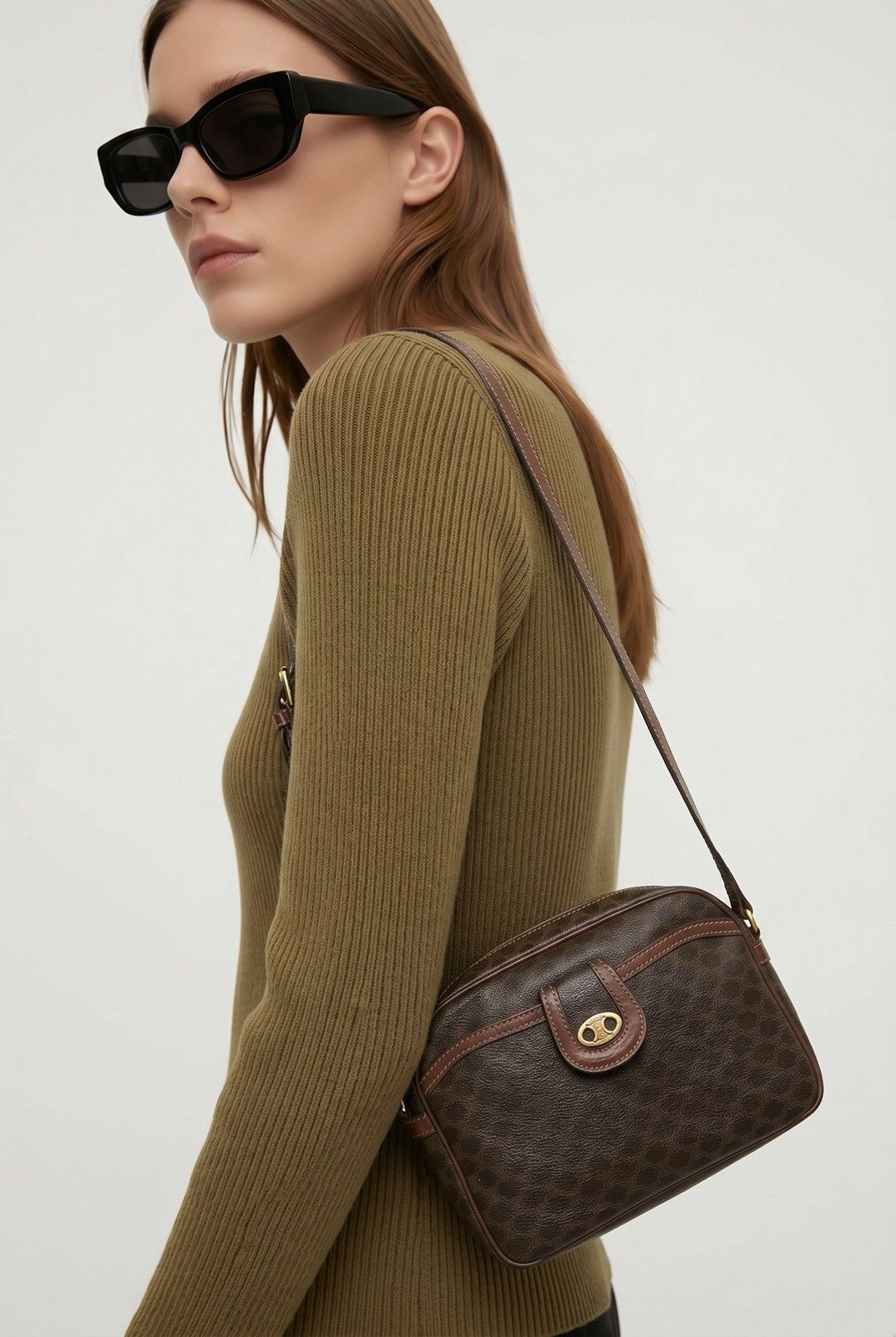 Celine vintage Celine Macadam monogram pattern shoulder bag Size ONE SIZE - 1 Thumbnail