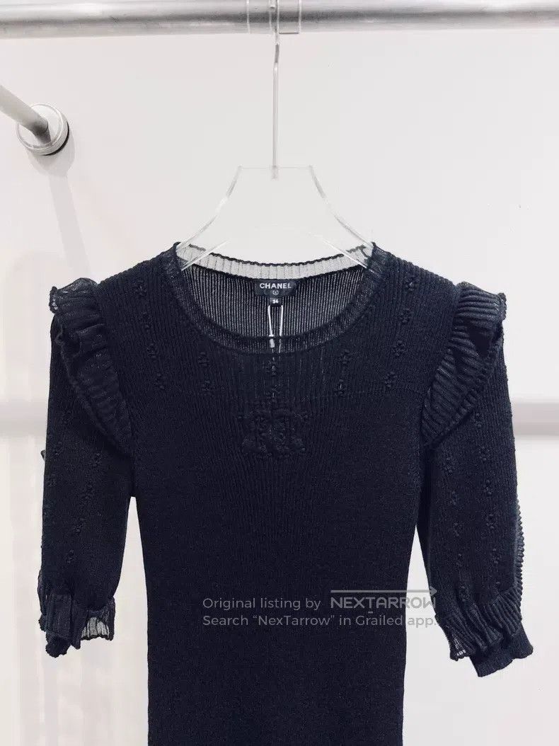 Chanel Chanel Black ruffled dress Size XXS / US 00 / IT 34 - 3 Thumbnail