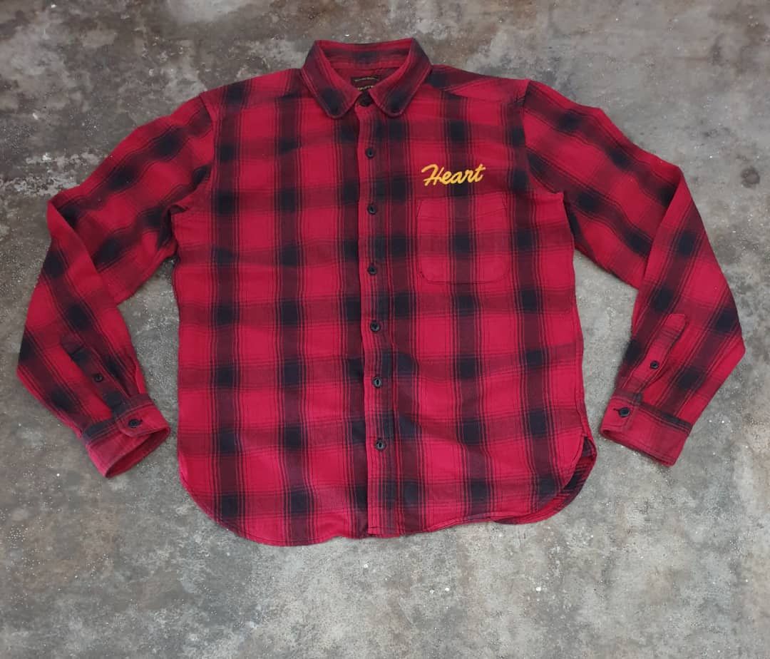 Beams Plus 💥Beams hearts checkered Japanese cafe racer style shirt Size US M / EU 48-50 / 2 - 9 Thumbnail