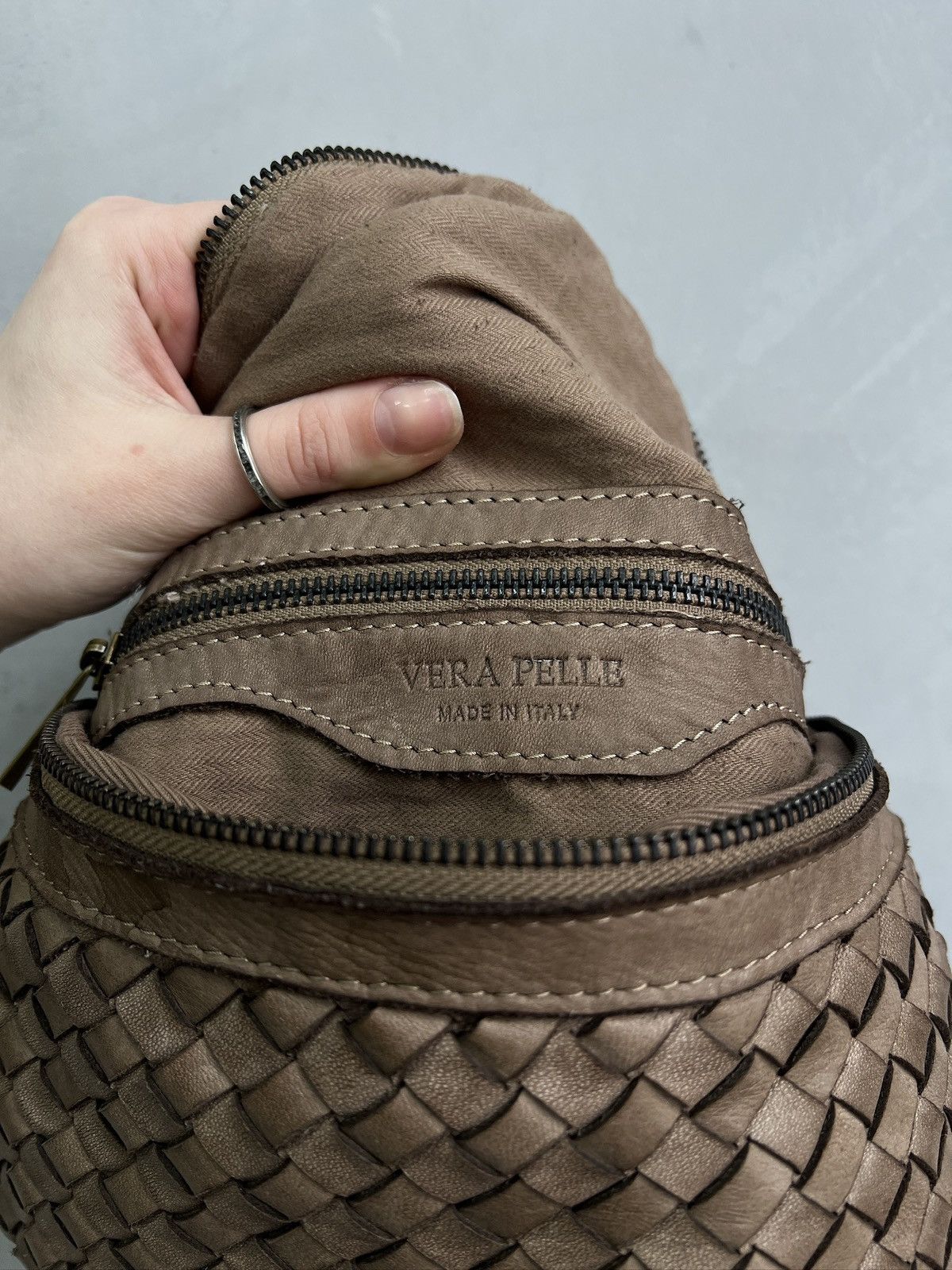 KMRii Avant garde waist bag leather brown kmrii style y2k Size ONE SIZE - 8 Thumbnail