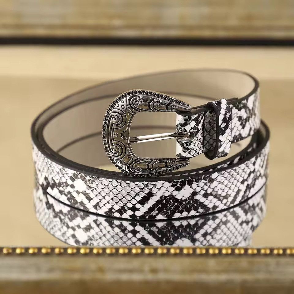 Japanese Brand 100 cm Python PU Belt Bohemian Style Belt Size ONE SIZE - 1 Thumbnail