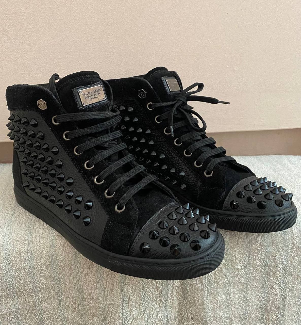 Designer × Philipp Plein RARE ‼️ Philipp Plein FW14 SW150464 Sneakers Studded Sneaker Size US 5.5 / EU 38 - 1 Thumbnail