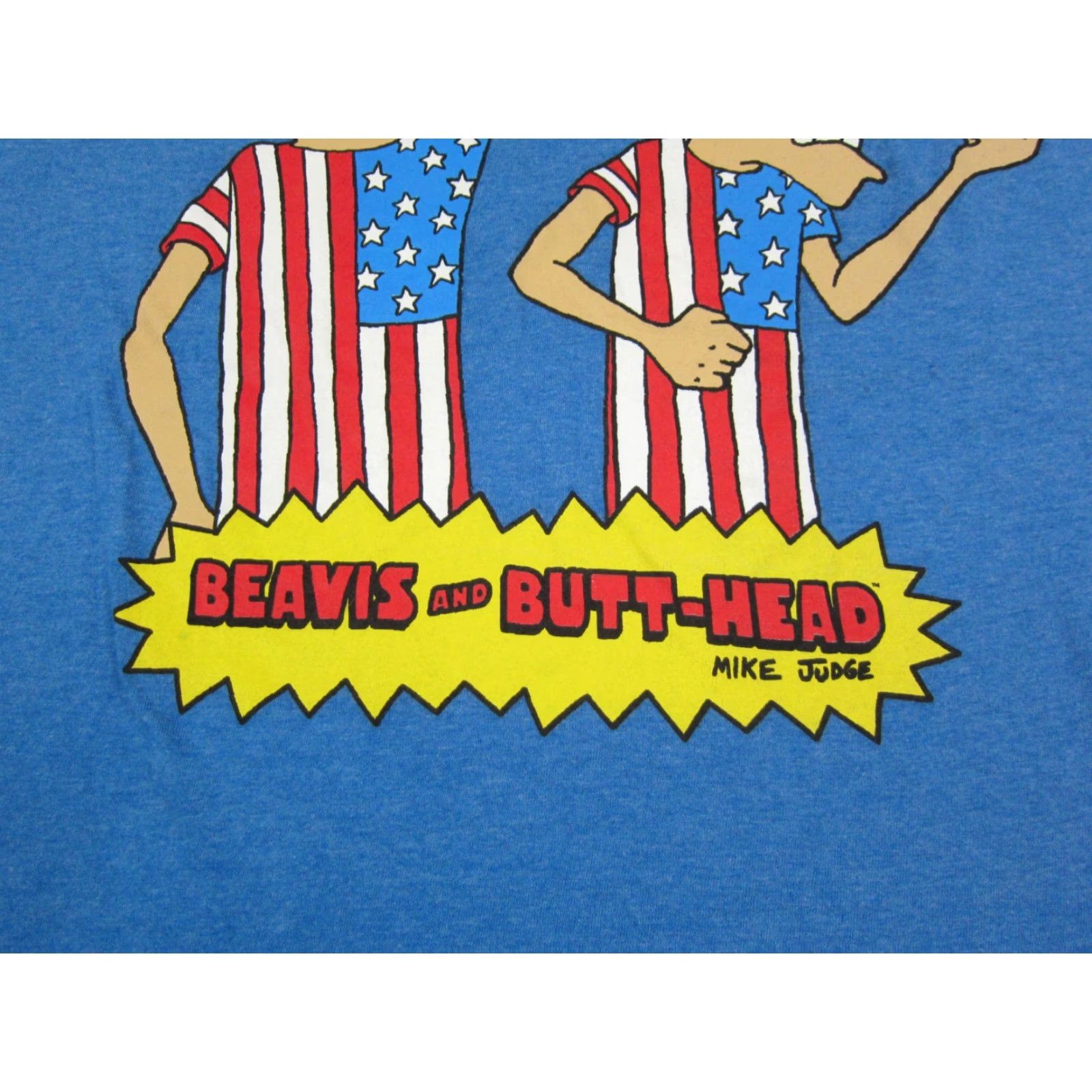 Vintage Beavis and Butt-Head Shirt Mens XL Blue White Crew Neck Tee 90s Graphic T-Shirt Size US XL / EU 56 / 4 - 3 Thumbnail