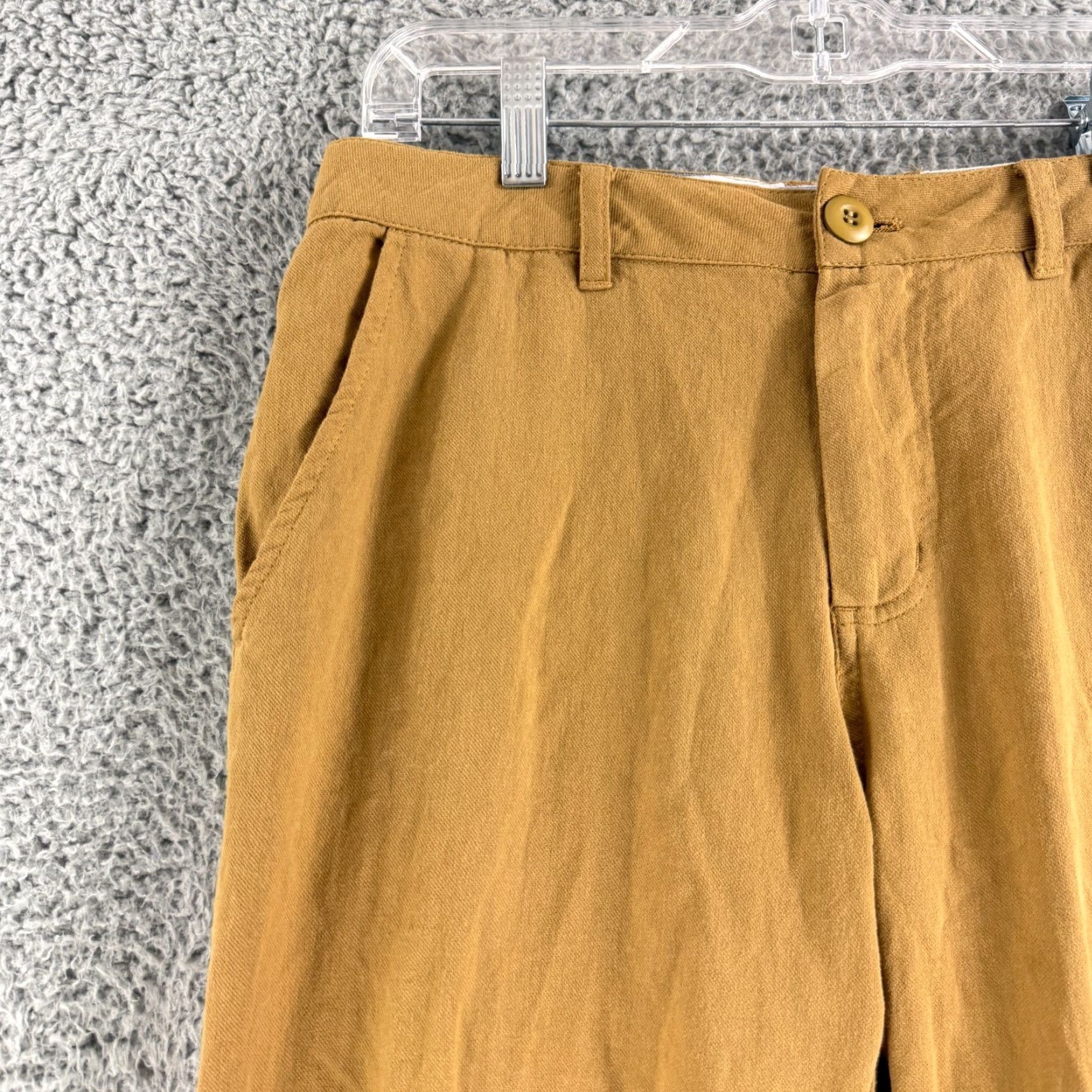 Vintage Bridge & Burn Pants Mens Size 30 Brown Cotton Linen Blend Straight Leg Casual Size US 30 / EU 46 - 2 Thumbnail