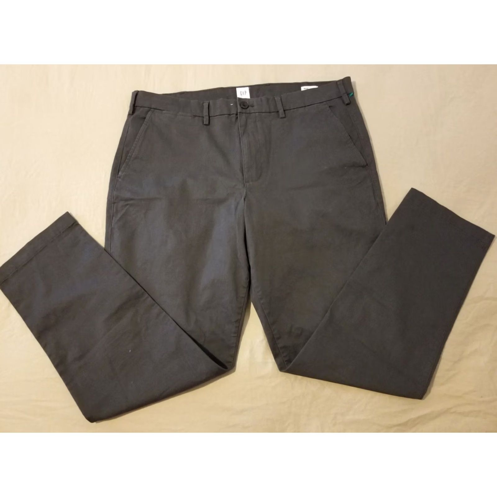 Gap Mens Gap Khaki Dress Pants 36x30 38x30 Gray Slack Chino Trouser Black Size US 36 / EU 52 - 3 Thumbnail