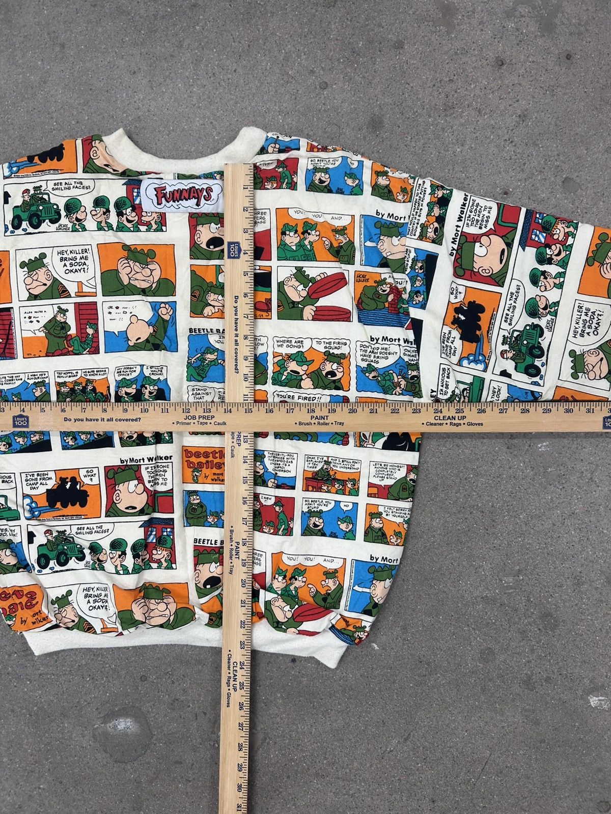 Vintage Vintage 80s Beetle Bailey AOP Comic Strip Sweater Reversible Size US L / EU 52-54 / 3 - 10 Thumbnail