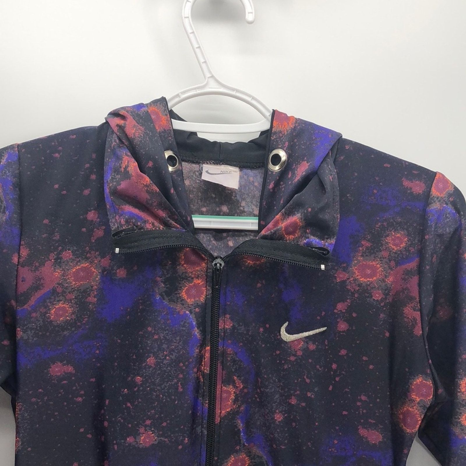 Nike Nike hooded purple black maroon splotched zip up running Size S / US 4 / IT 40 - 5 Thumbnail