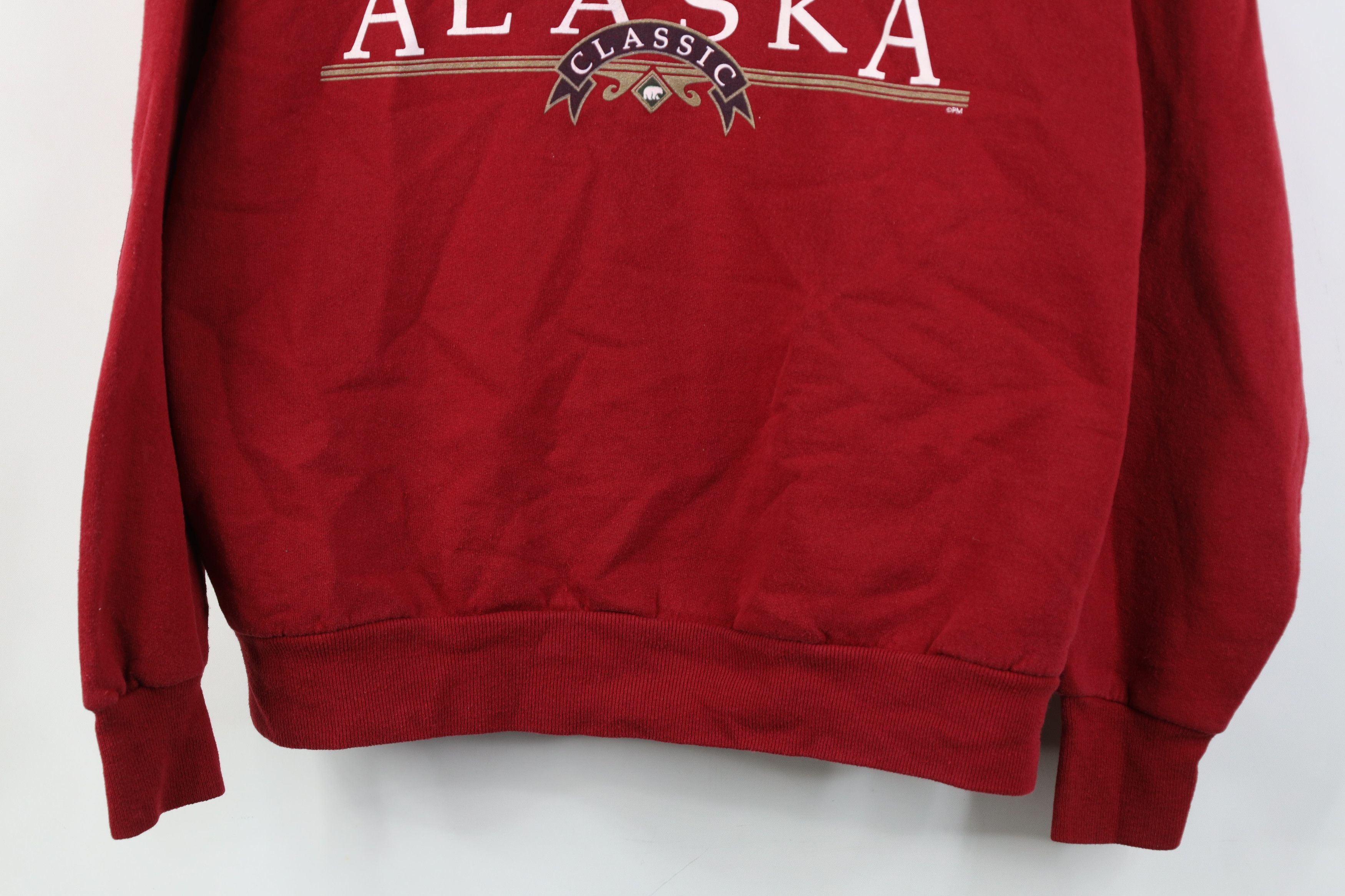Vintage Vintage 90s Streetwear Alaska The Last Frontier Sweatshirt Size L / US 10 / IT 46 - 3 Thumbnail