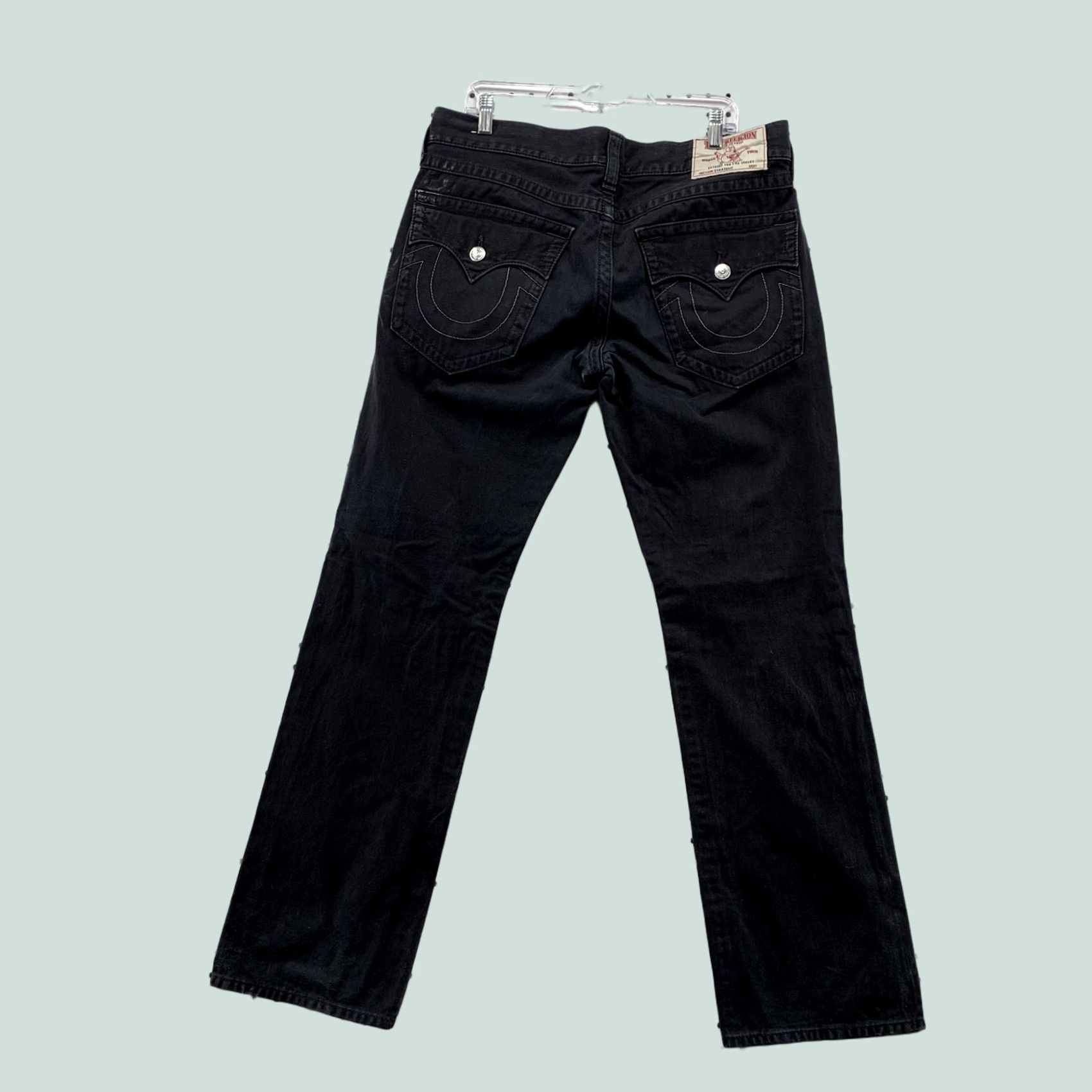 True Religion VINTAGE True Religion Jeans Men 36 Baggy Straight Leg Denim Black 38x34 Mens Jeans Size US 36 / EU 52 - 1 Thumbnail