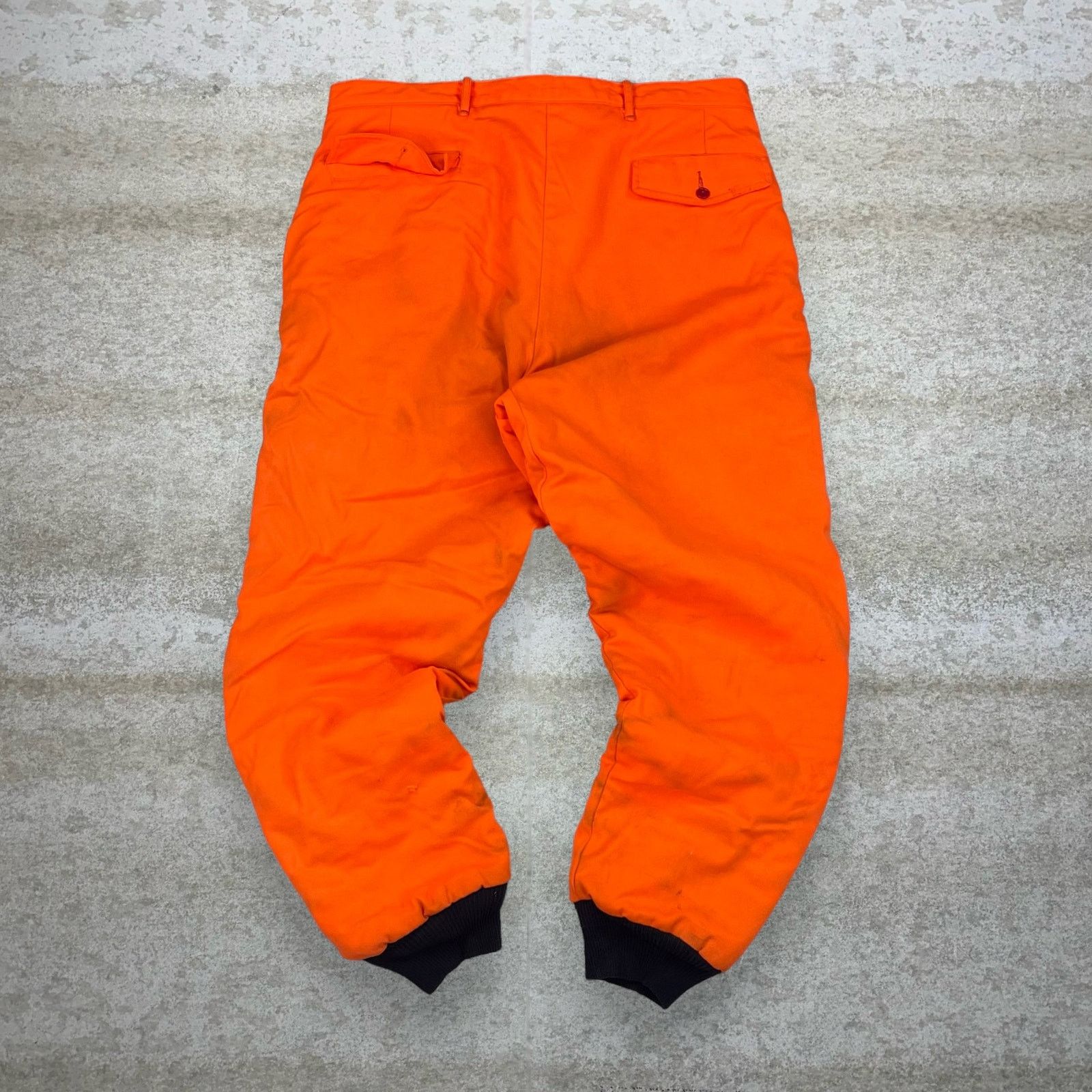 True Vintage 70s Snow Pants 40x30 Baggy Tapered Neon Orange