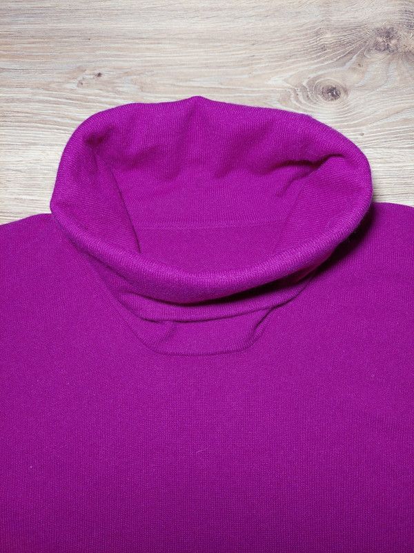 Vintage 100% cashmere sweater turtleneck pink purple luxury soft Size S / US 4 / IT 40 - 2 Thumbnail