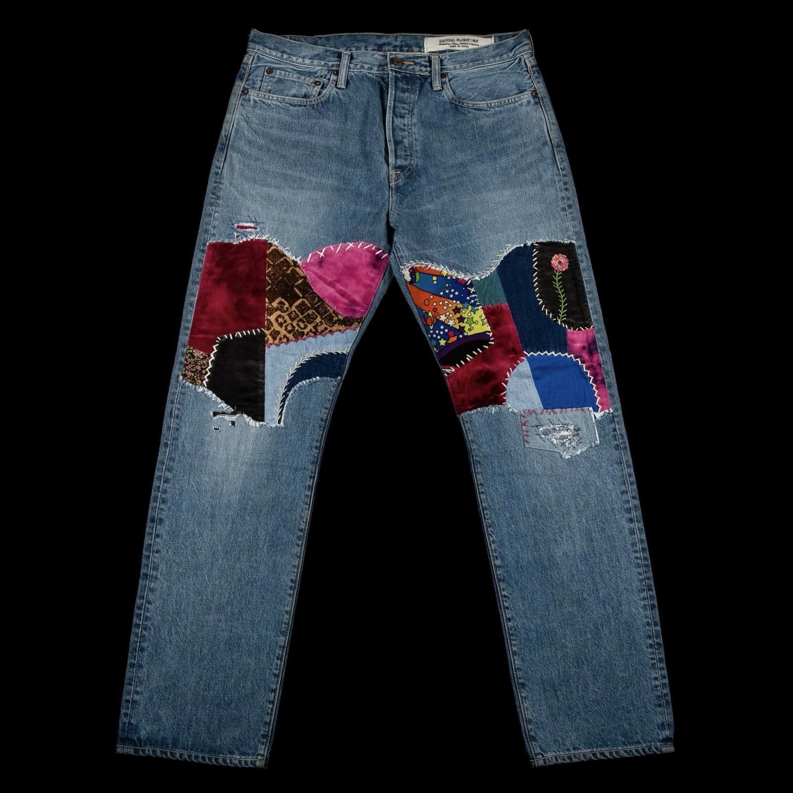 Kapital Kapital 14 oz Denim 5p Monkey Cisco 66 Psychedelic Indigo 34 Size US 34 / EU 50 - 1 Thumbnail