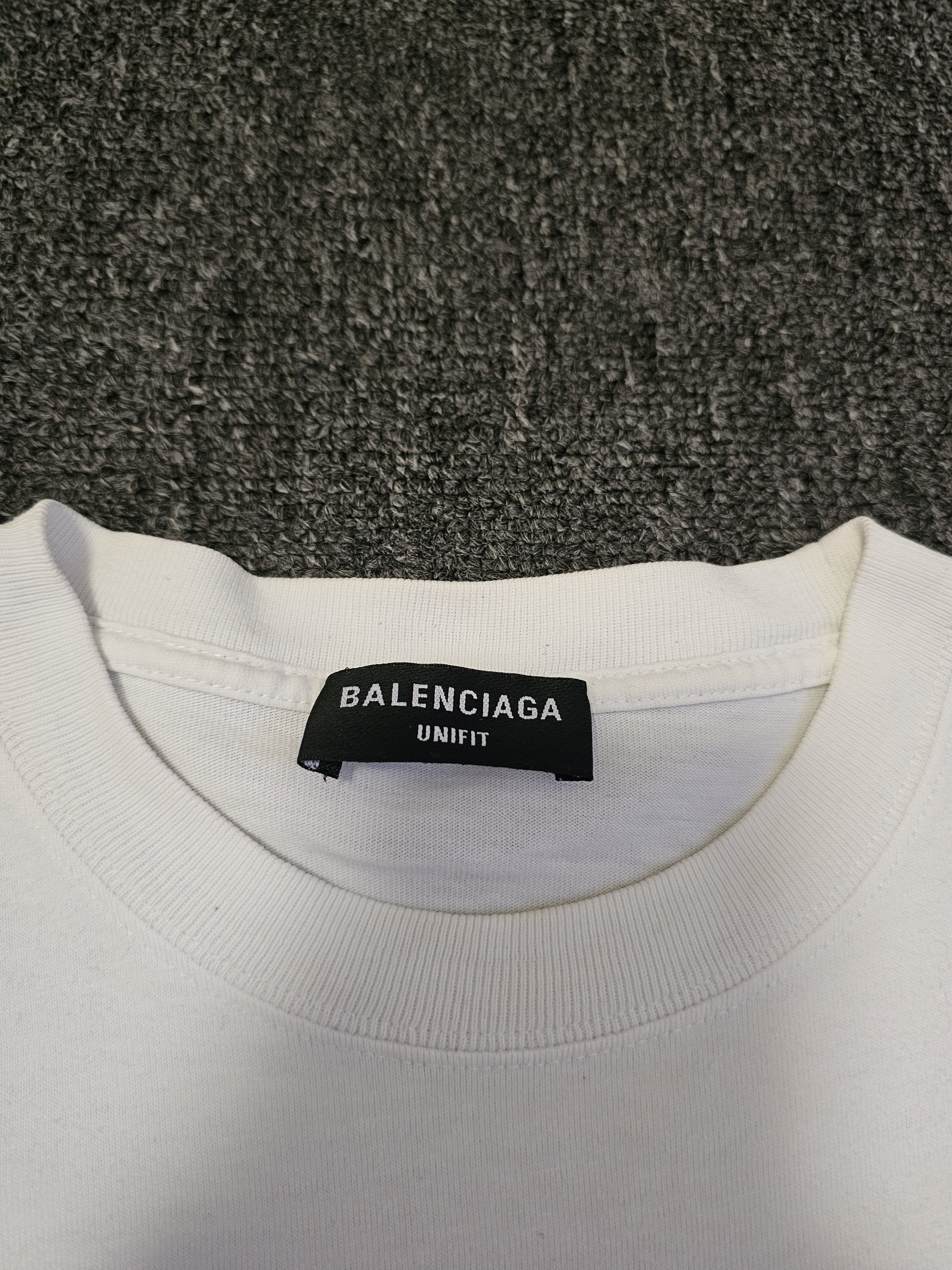 Balenciaga Balenciaga Men's White Oversized T-Shirt XXS Size US XXS / EU 40 - 3 Thumbnail