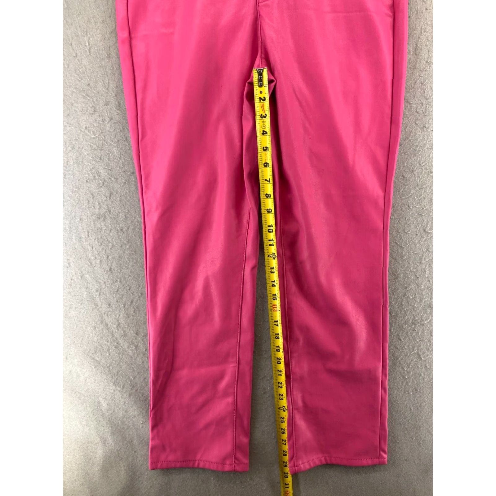 Vintage Judy Blue Womens Pleather Pants 5 Pink City Straight Size 27" / US 4 / IT 40 - 5 Thumbnail