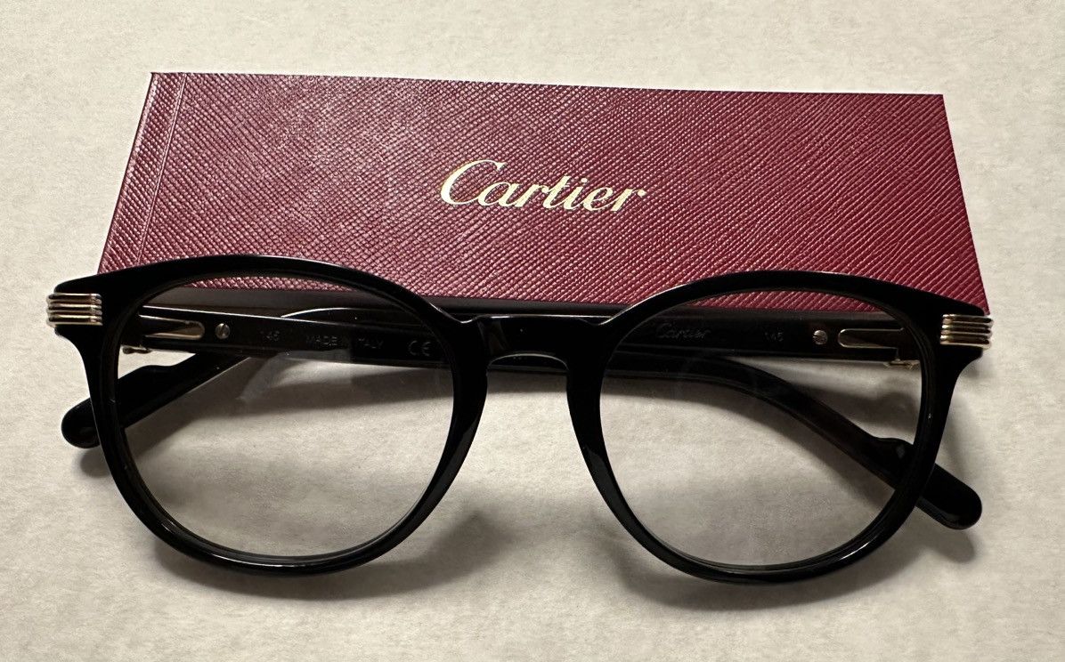 image of Cartier Ct0221O Première De Cartier in Black/Gold, Men's