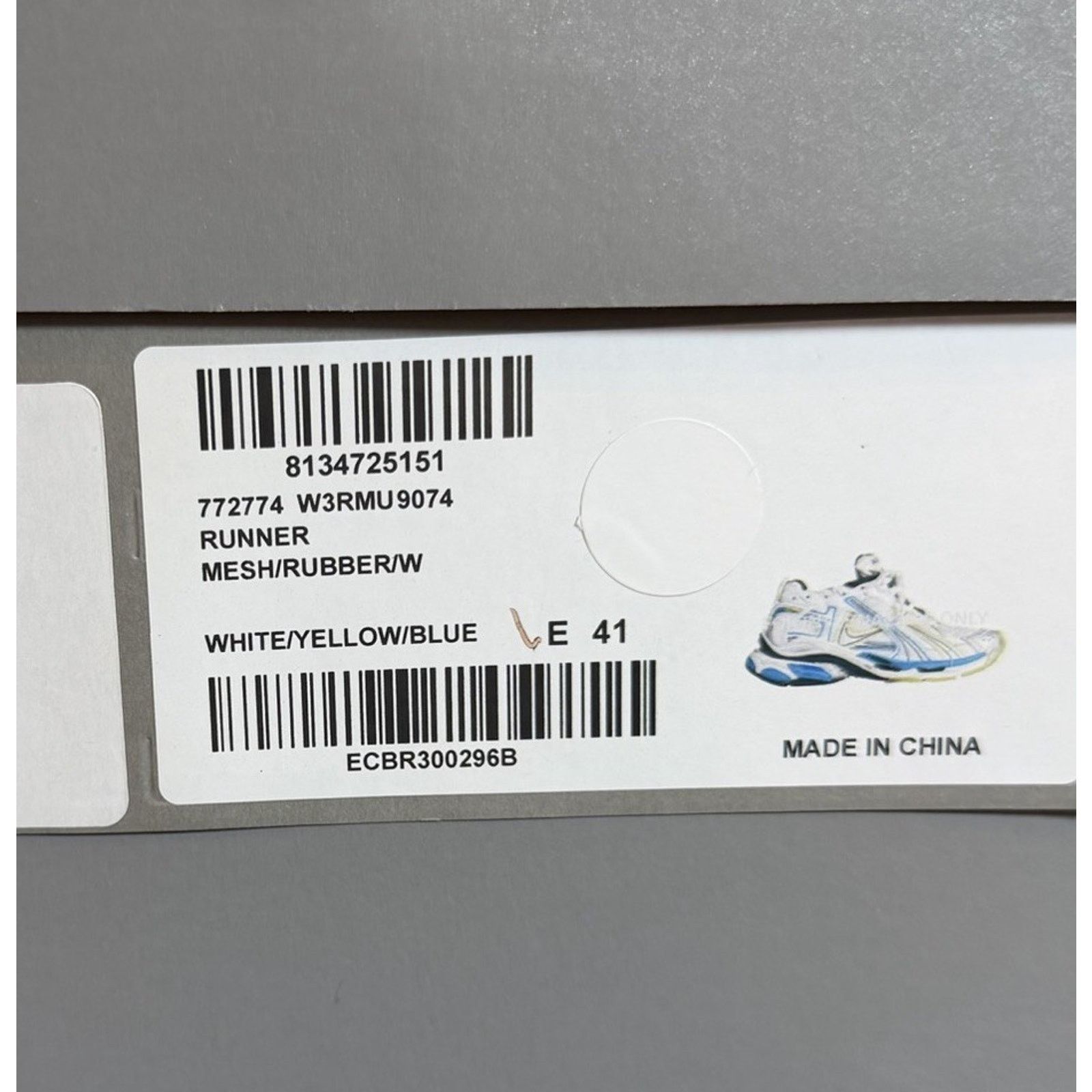 Balenciaga Size 41EU/8US - Balenciaga Runner White Yellow Blue NEW! Size US 8 / EU 41 - 11 Thumbnail