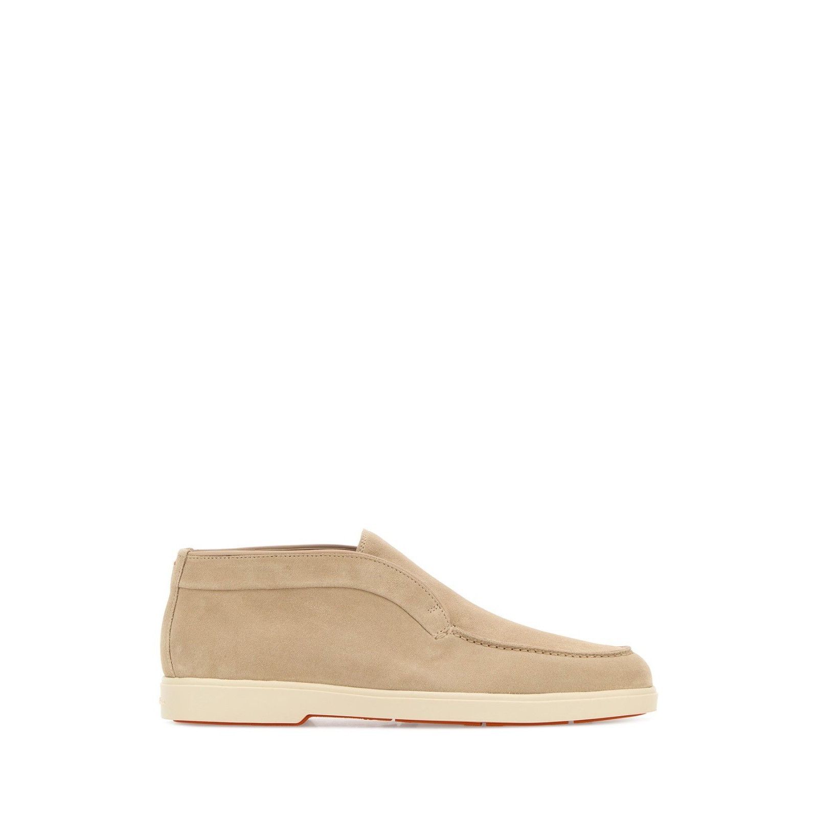 SANTONI Beige Andvari Suede Loafers New & Authentic (Women's