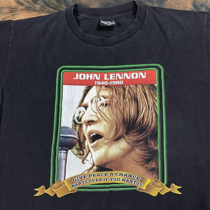 Vintage Vintage Y2K JOHN LENNON Give Peace a Chance Band Tees Tshirt ...