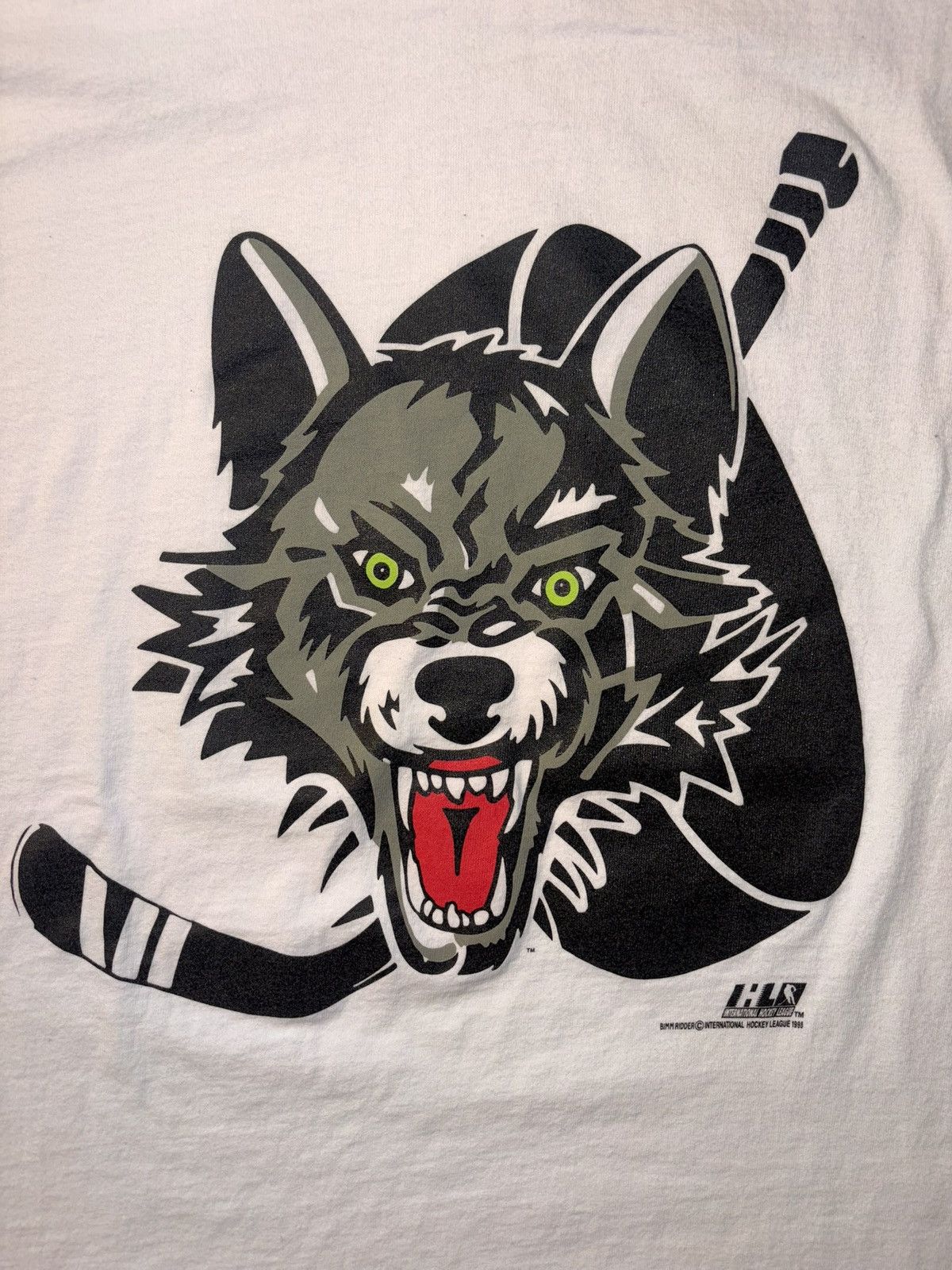 Fruit Of The Loom Vtg Chicago Wolves IHL NHL Hockey Logo 1996 90’s T-shirt L Size US L / EU 52-54 / 3 - 2 Thumbnail