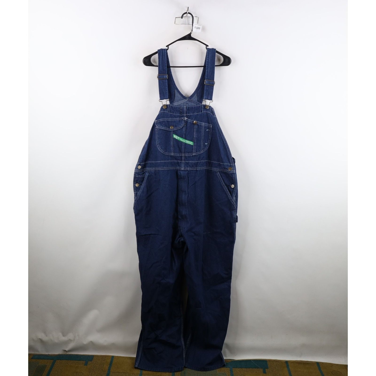 Vintage Vintage 90s Streetwear Faded Wide Leg Denim Overalls 48x30 Size US 44 / EU 60 - 1 Thumbnail