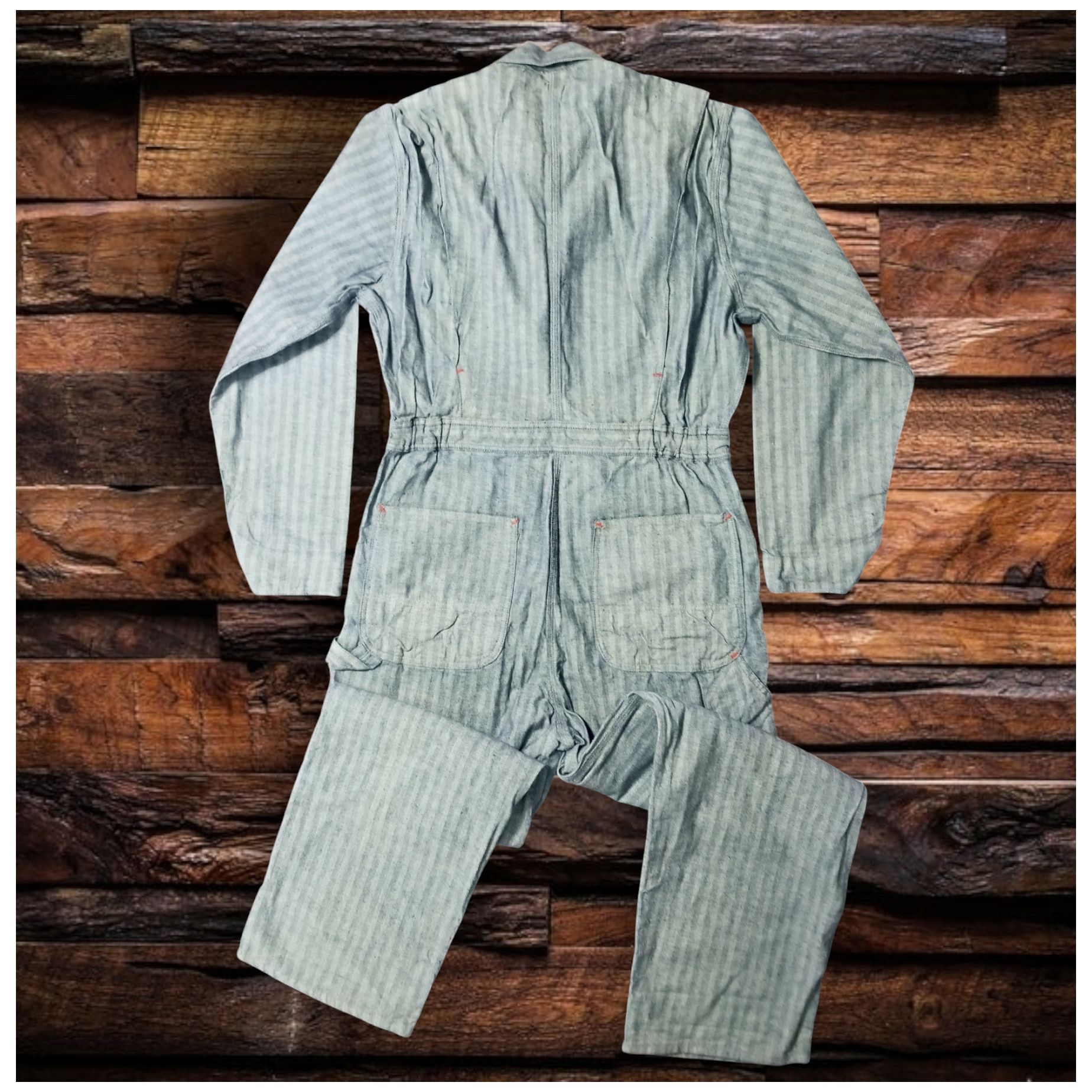 RRL Ralph Lauren ☆RARE☆VTG 1950S BIG MAC HERRINGBONE SELVEDGE DENIM COVERALLS Size US 36 / EU 52 - 2 Thumbnail