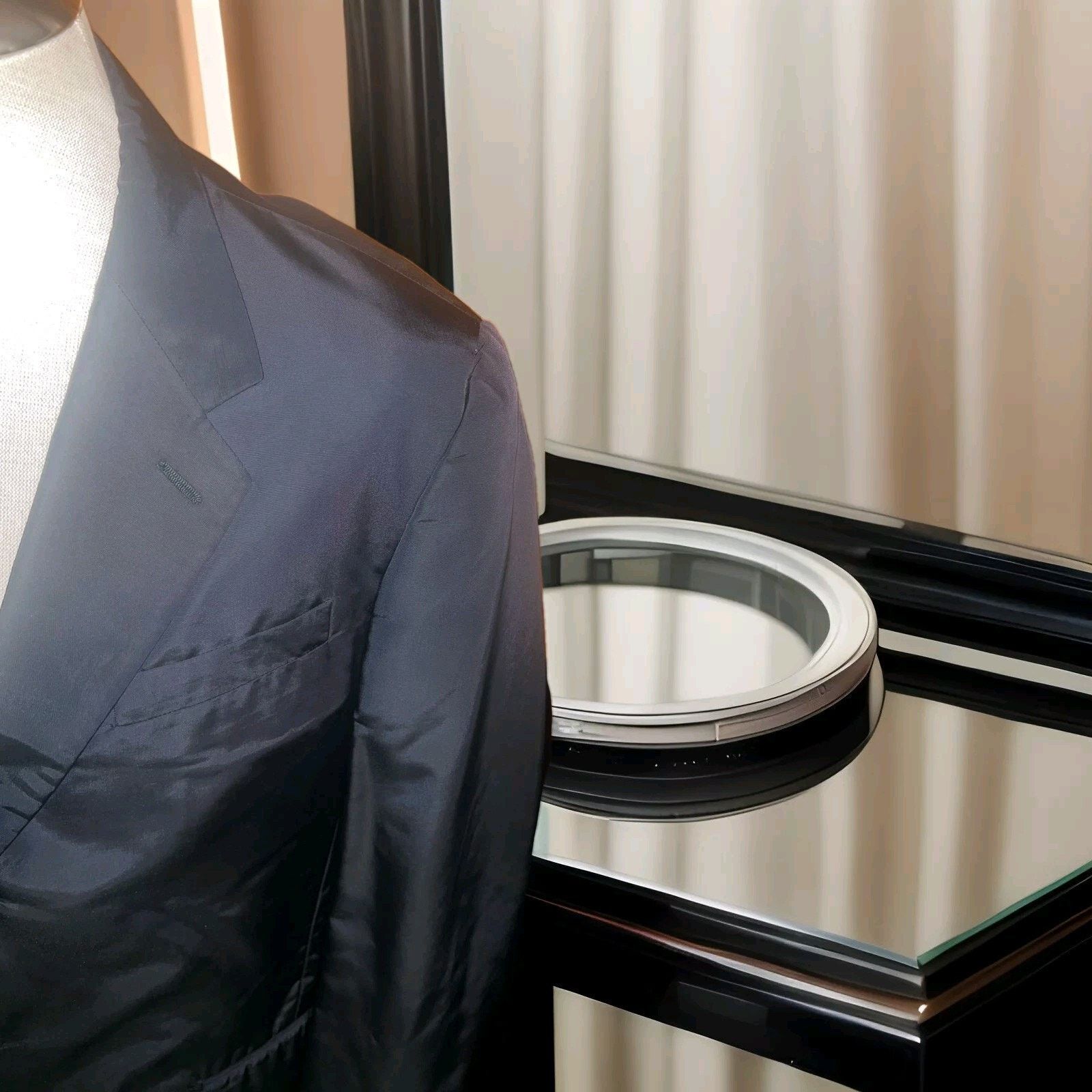 Donna Karan Donna Karan Signature Men's 43R Black 3 Button Sport Jacket Size 42L - 4 Thumbnail