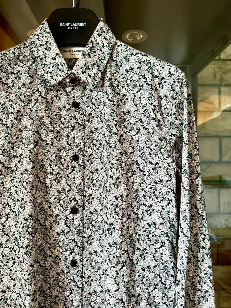 Saint Laurent Paris Saint Laurent Paris by Hedi 16SS Flower Full Print Shirt-25 Size US S / EU 44-46 / 1 - 2 Thumbnail
