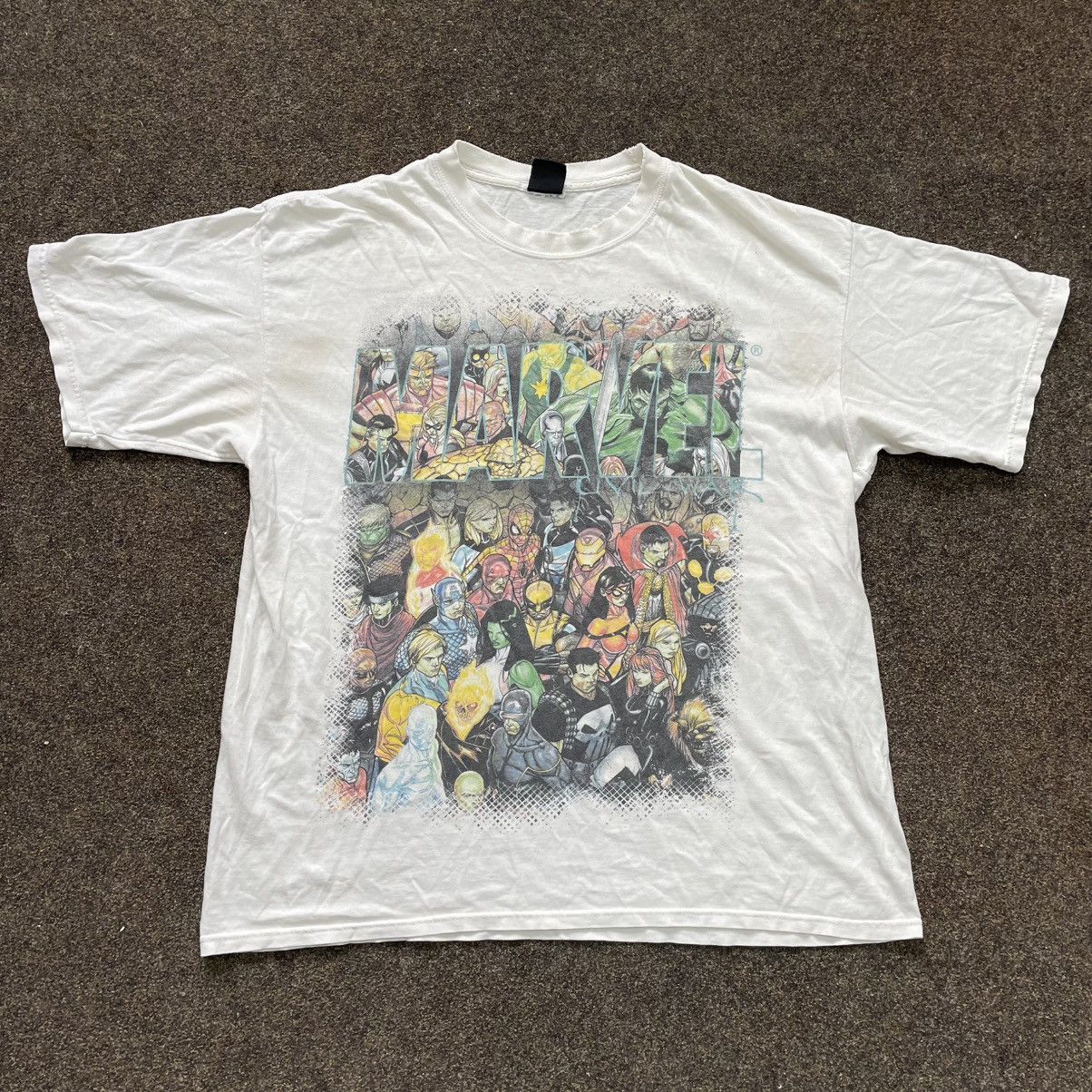 Vintage Vintage 90s Thrashed All Over Print Graphic Tee Grunge XL Size US XL / EU 56 / 4 - 1 Thumbnail