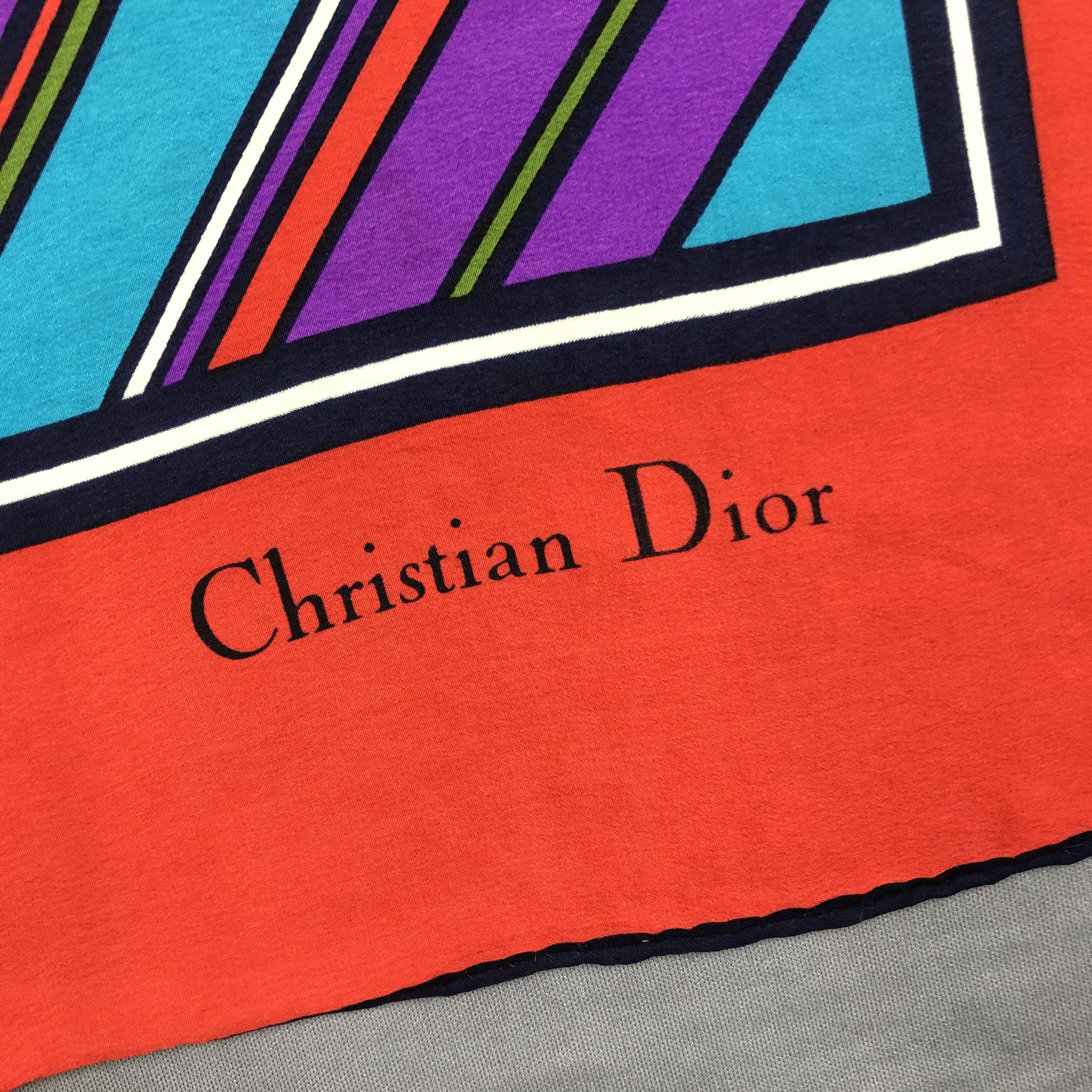 Vintage Vintage Christian Dior SILK Scarf Twill Stole Wraps Scarves Size ONE SIZE - 13 Thumbnail