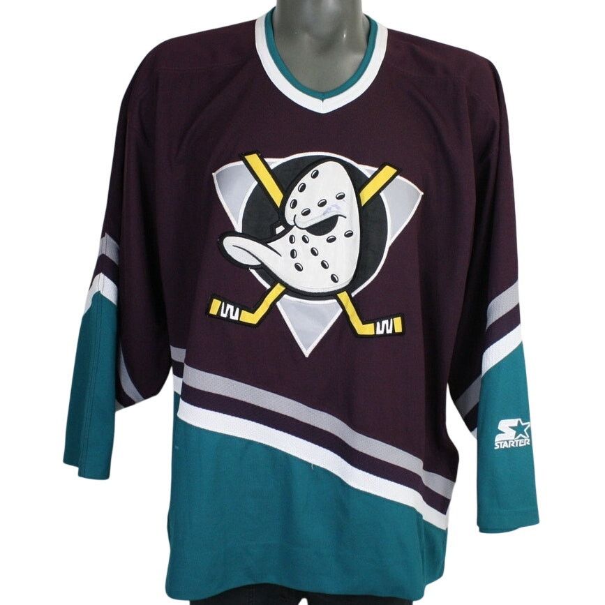 NFL Vintage 90s Starter Mighty Ducks Jersey Mens XXL NHL Anaheim Size US XXL / EU 58 / 5 - 1 Thumbnail