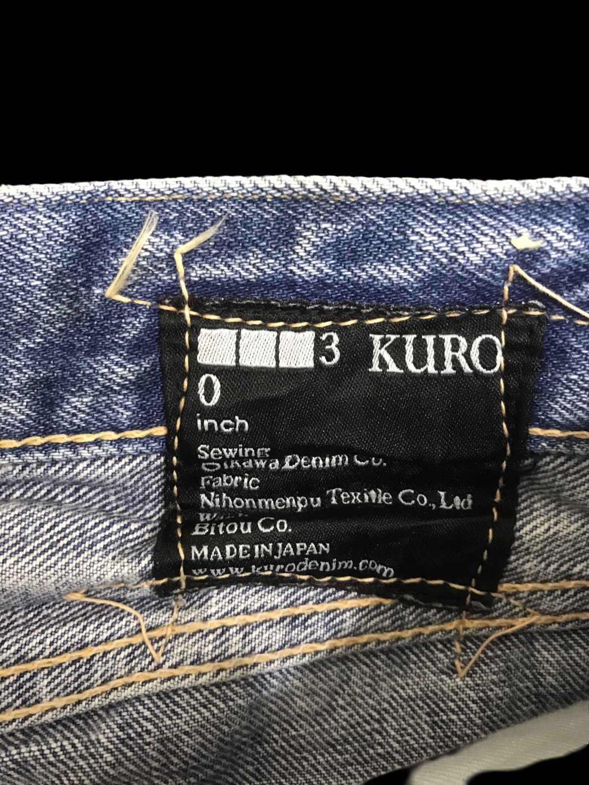 Japanese Brand × KURO 💥ARCHIVAL💥KURO "ANARCHISM" DIRTY COOL WHISKER DENIM F117 Size US 32 / EU 48 - 8 Thumbnail
