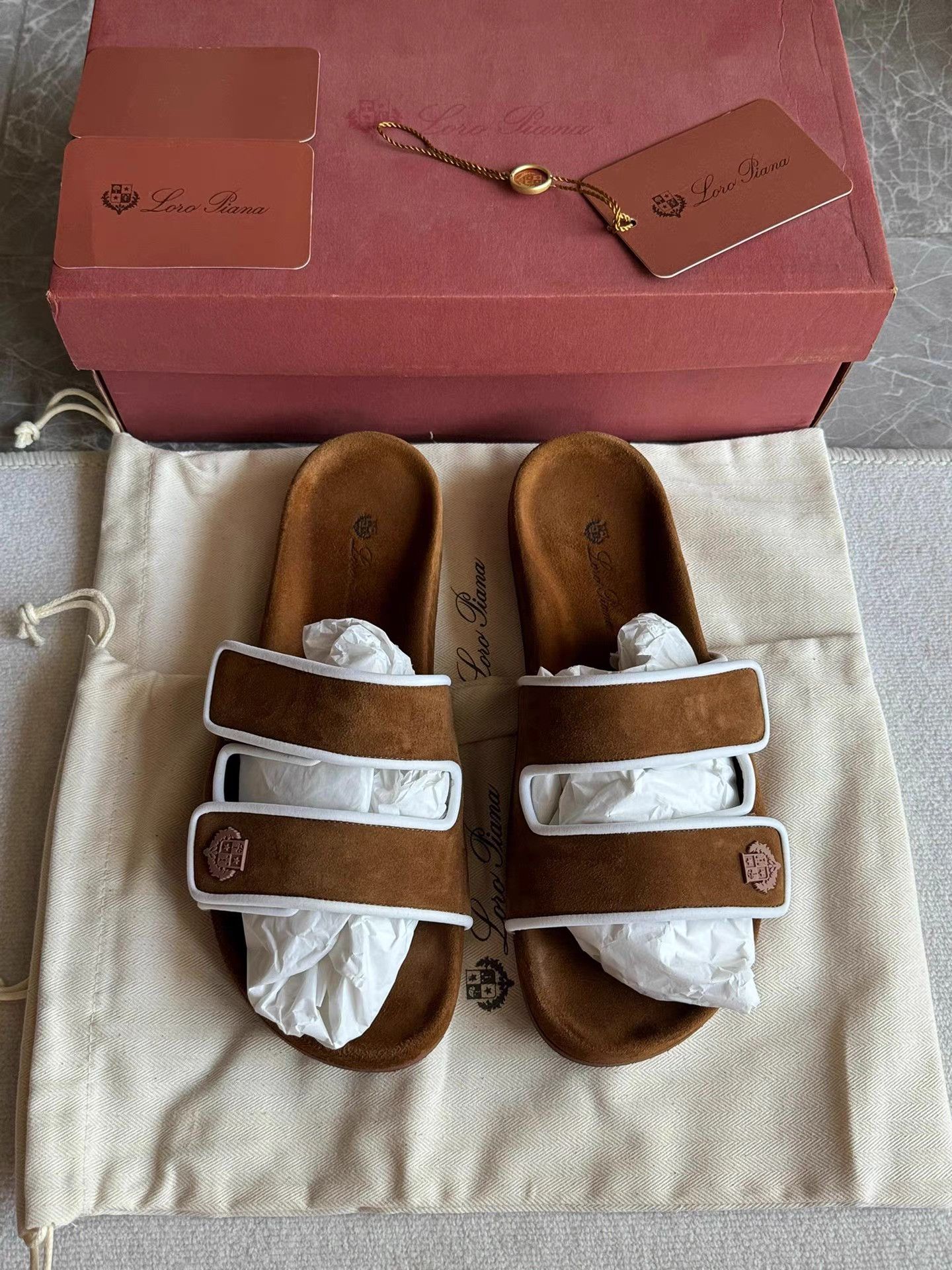 Loro Piana Loro Piana Women’s Suede Slide Sandals K6 Size US 7 / IT 37 - 1 Thumbnail