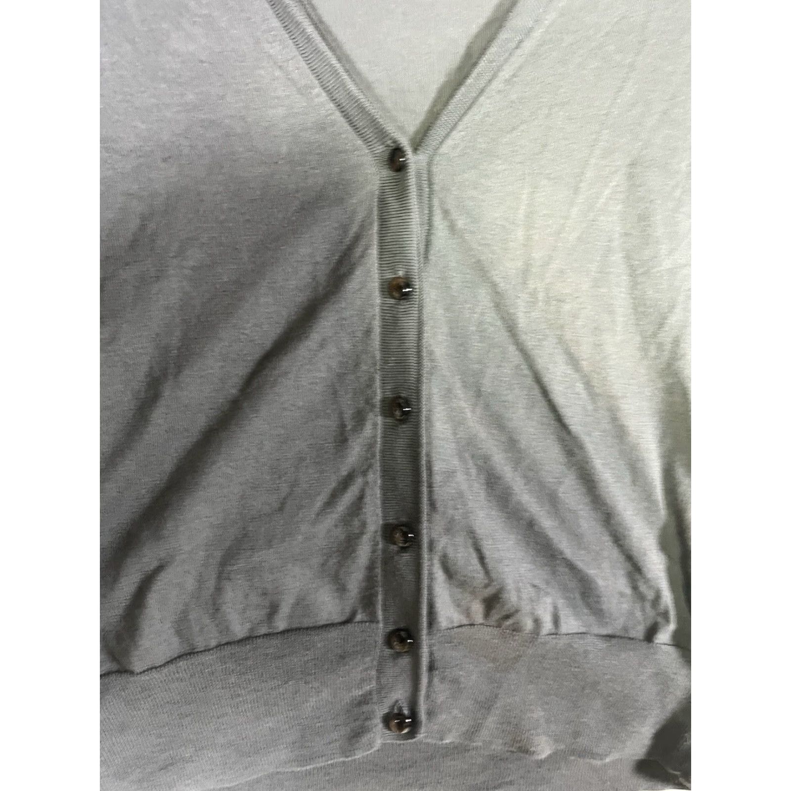J.Crew J. Crew Shirt Women Long Sleeve Button-Up Small Gray Lightweight Cotton Size S / US 4 / IT 40 - 3 Thumbnail