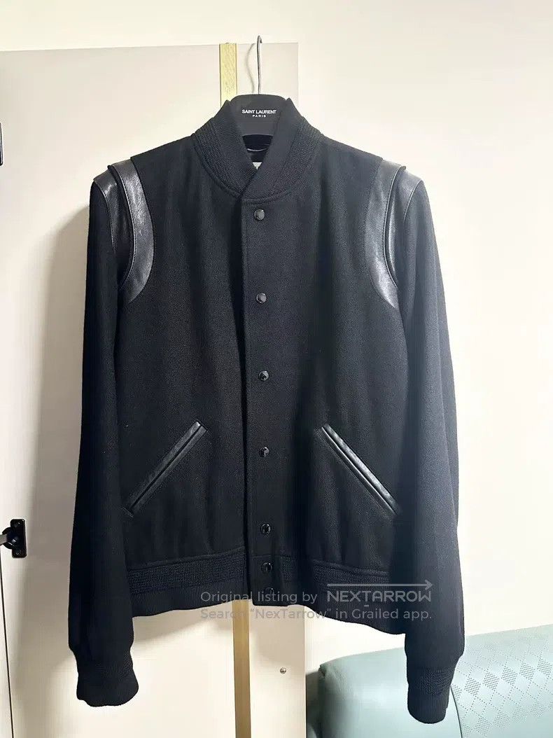 Saint Laurent Paris Saint Laurent Paris Wool patchwork black warrior baseball Size US M / EU 48-50 / 2 - 1 Thumbnail