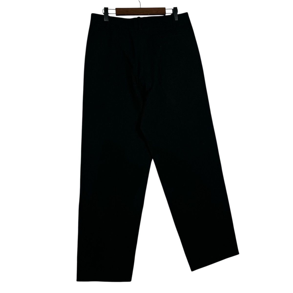Giorgio Armani Vintage Giorgio Armani Wide Leg Trousers Black Wool Size US 31 - 12 Thumbnail