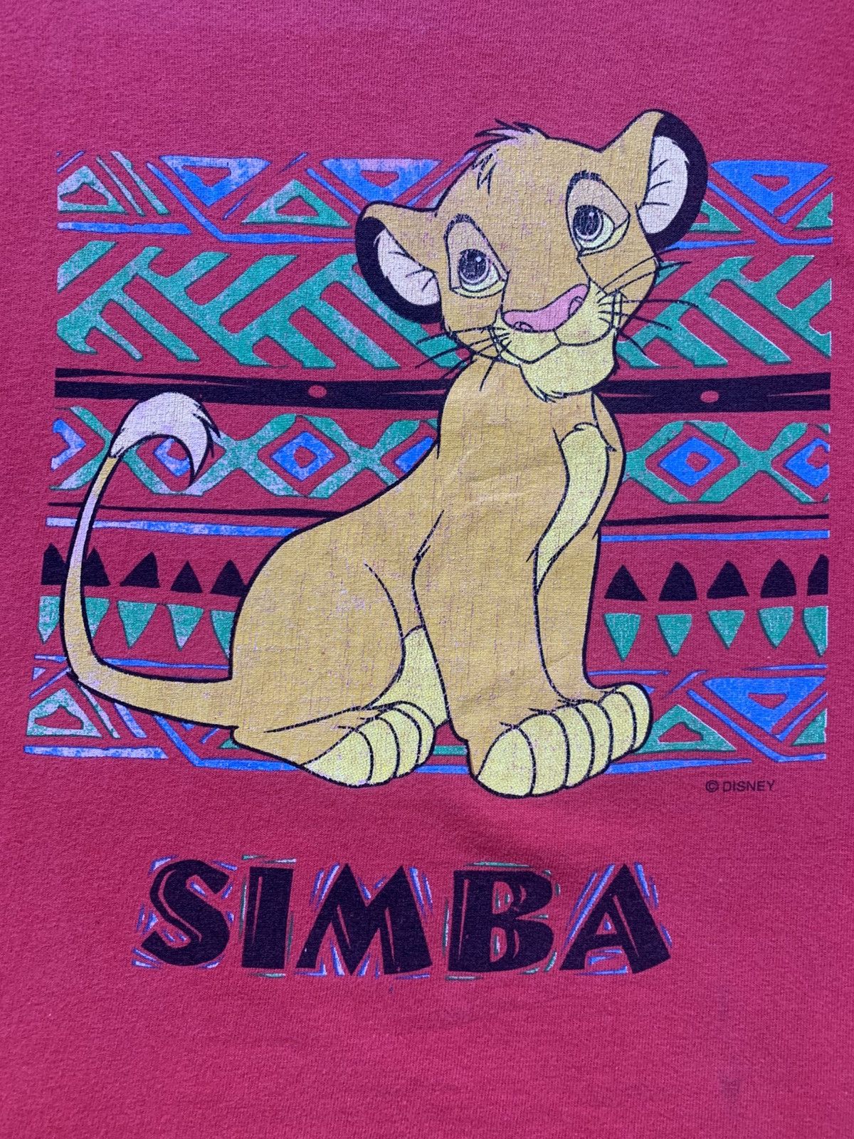 Disney × Vintage Vintage 90s Simba The Lion King Movie, Size L For Youth Tee Size US L / EU 52-54 / 3 - 8 Thumbnail