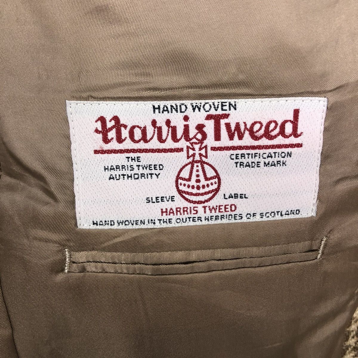 Harris Tweed 📌VINTAGE DOUBLE BREAST WOOL HARRIS TWEED HERRINBONE Size US M / EU 48-50 / 2 - 18 Thumbnail