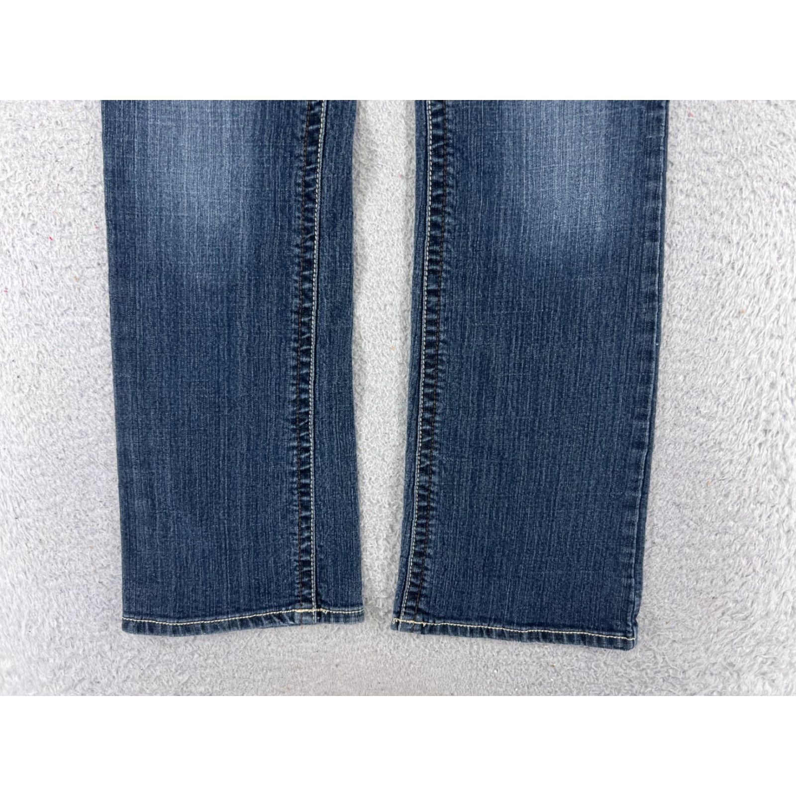Vintage ANA Jeans Womens 4 Blue Bootcut Denim 27x30 Cotton Blend Spandex Western 5-Pocket Design 30 In Inseam Womens Jeans Size 27" / US 4 / IT 40 - 2 Thumbnail