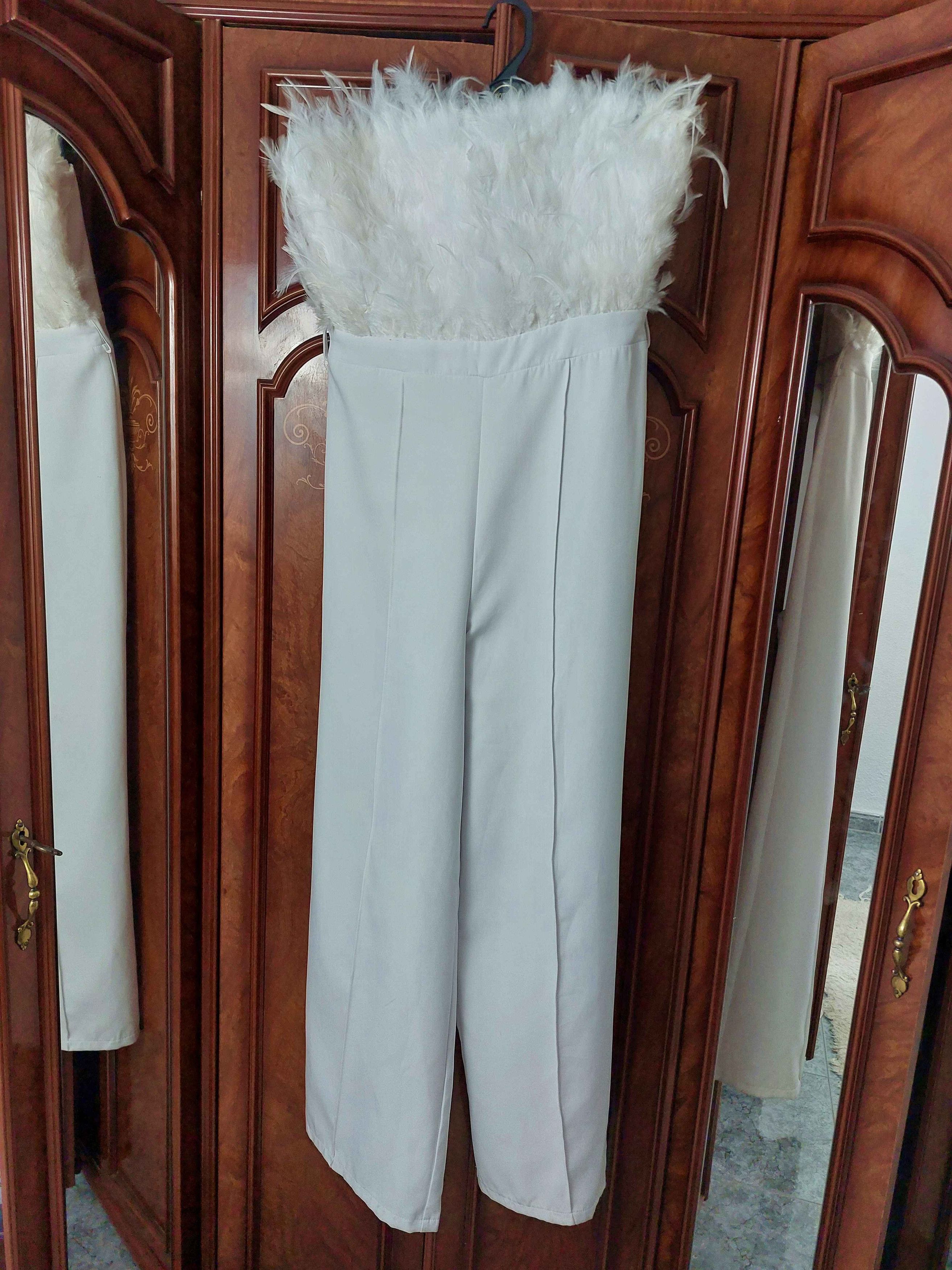 plein sud Plein Sud Faycal Amor White Feather Jumpsuit Dress Size 32" / US 10 / IT 46 - 19 Thumbnail