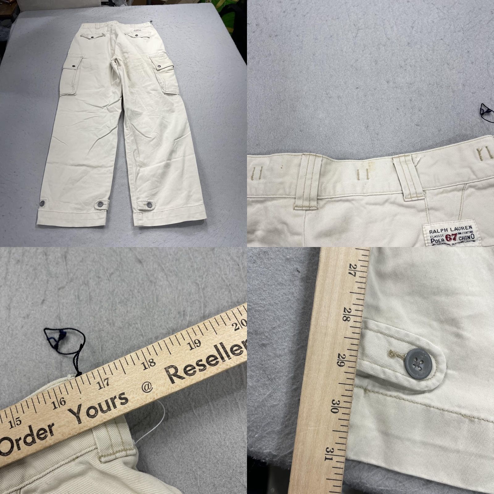 Polo Ralph Lauren VINTAGE Polo Ralph Lauren Pants Cargo Relaxed Fit 34x31 Beige Men Size US S / EU 44-46 / 1 - 8 Thumbnail