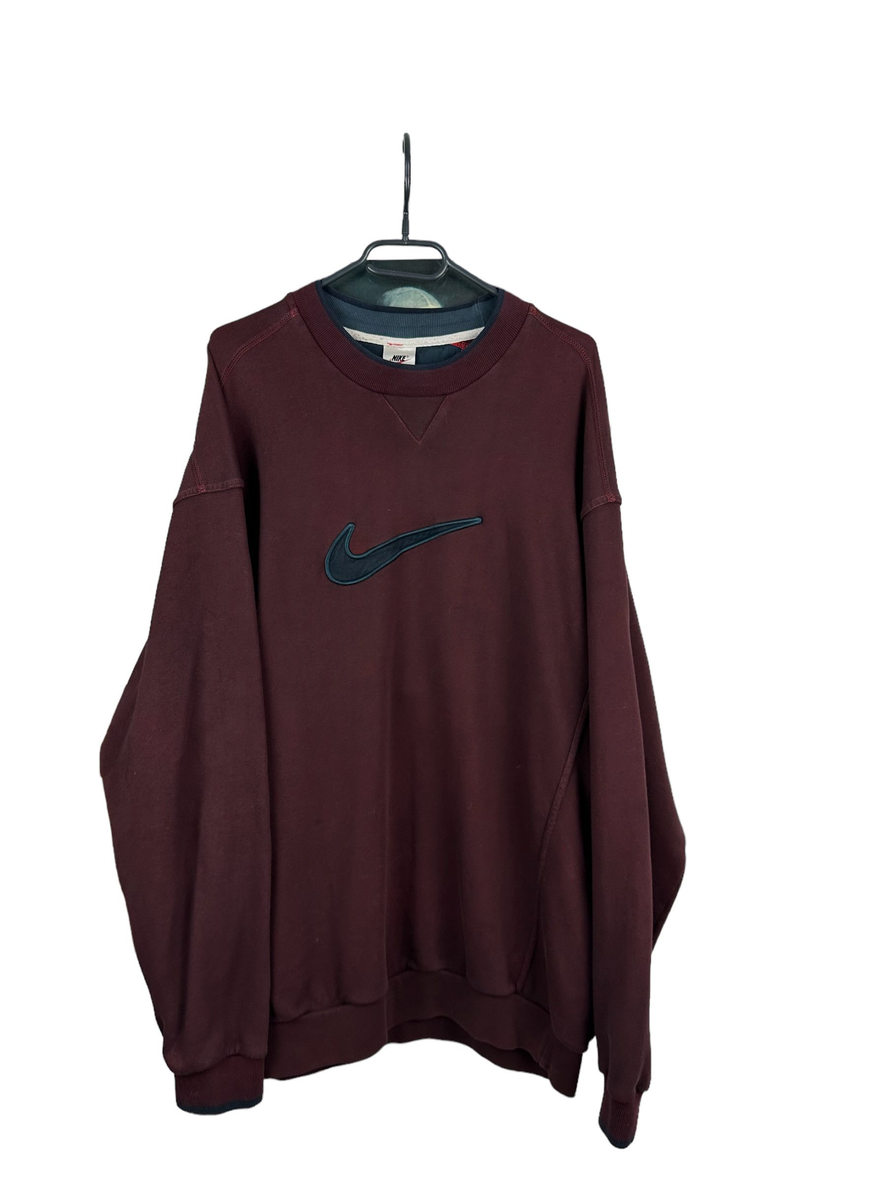 image of Vintage Nike Sweatshirt Big Swoosh Hype Y2K, Men's (Size Large)