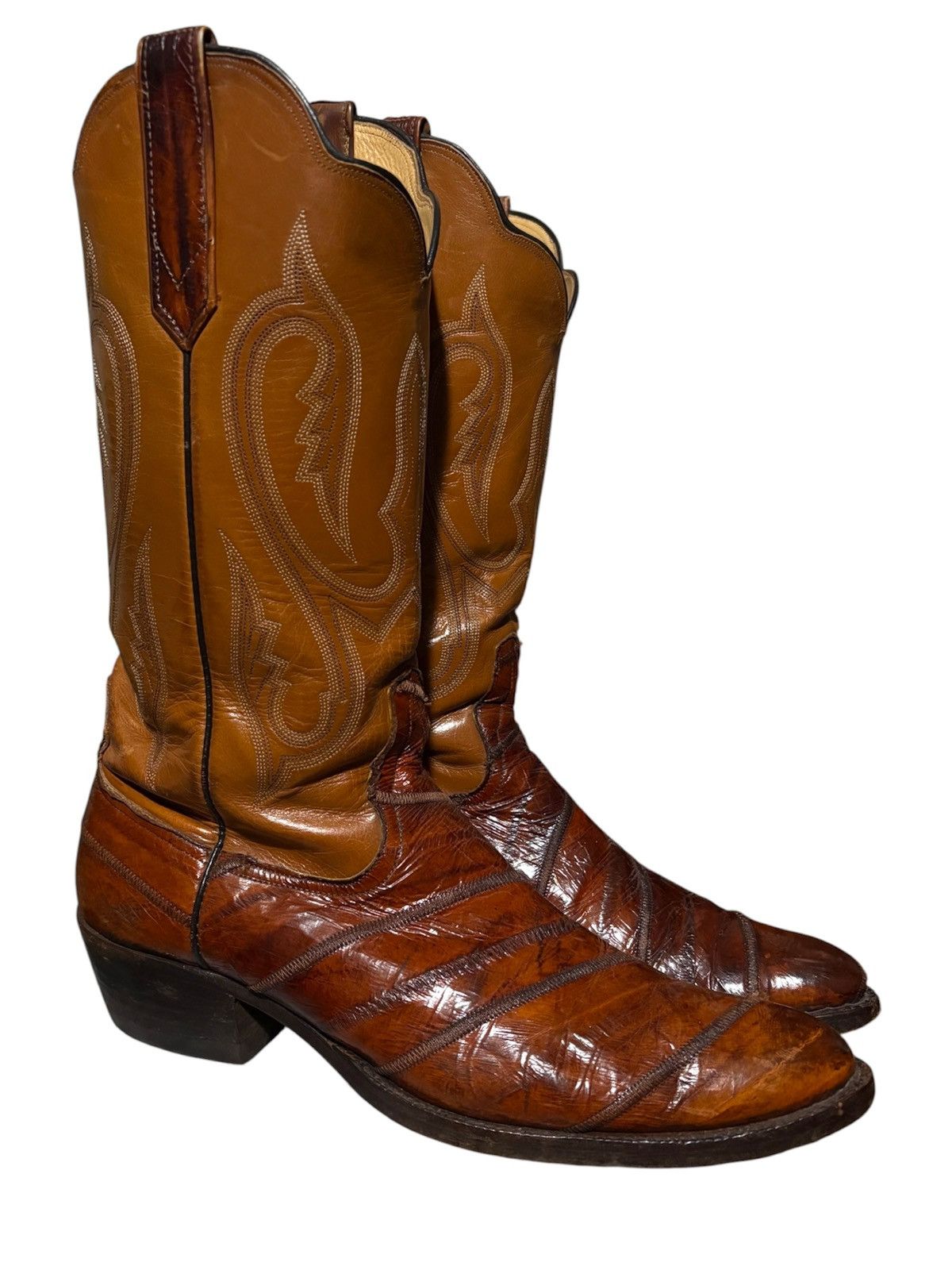 Rios of Mercedes Rios Of Mercedes Vintage Eel Leather Cowboy Boots Size US 8.5 / EU 41-42 - 1 Thumbnail