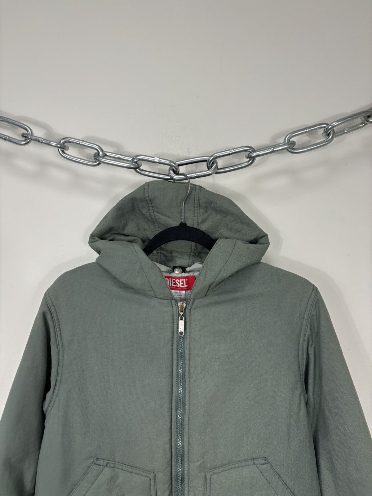 Diesel Vintage Diesel Women’s Y2K Hype Hooded Avant Garde Jacket Size L / US 10 / IT 46 - 4 Thumbnail