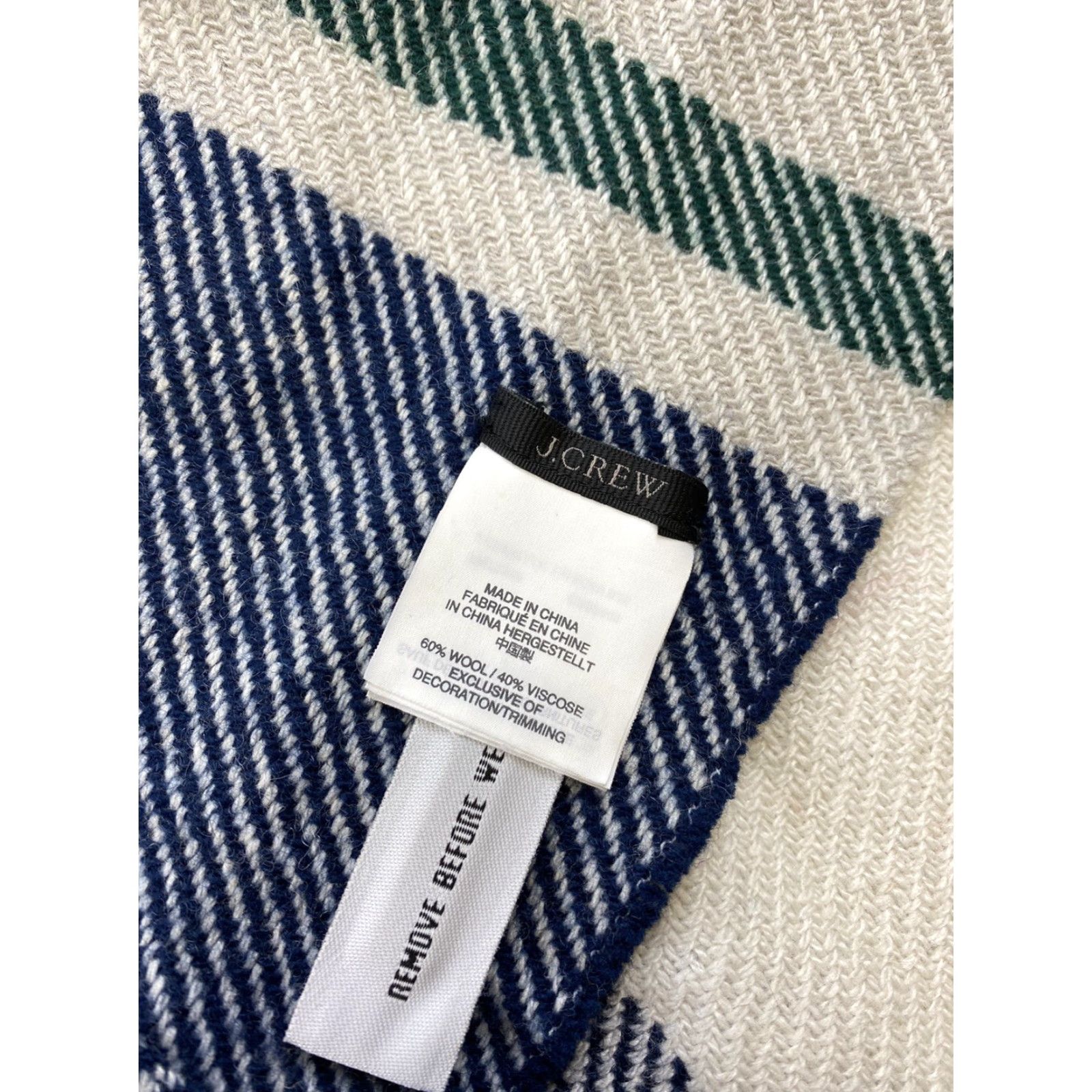 J.Crew J.CREW Plaid Blanket Scarf Multicolor Women Missing Tassels Pre-owned Size ONE SIZE - 4 Thumbnail
