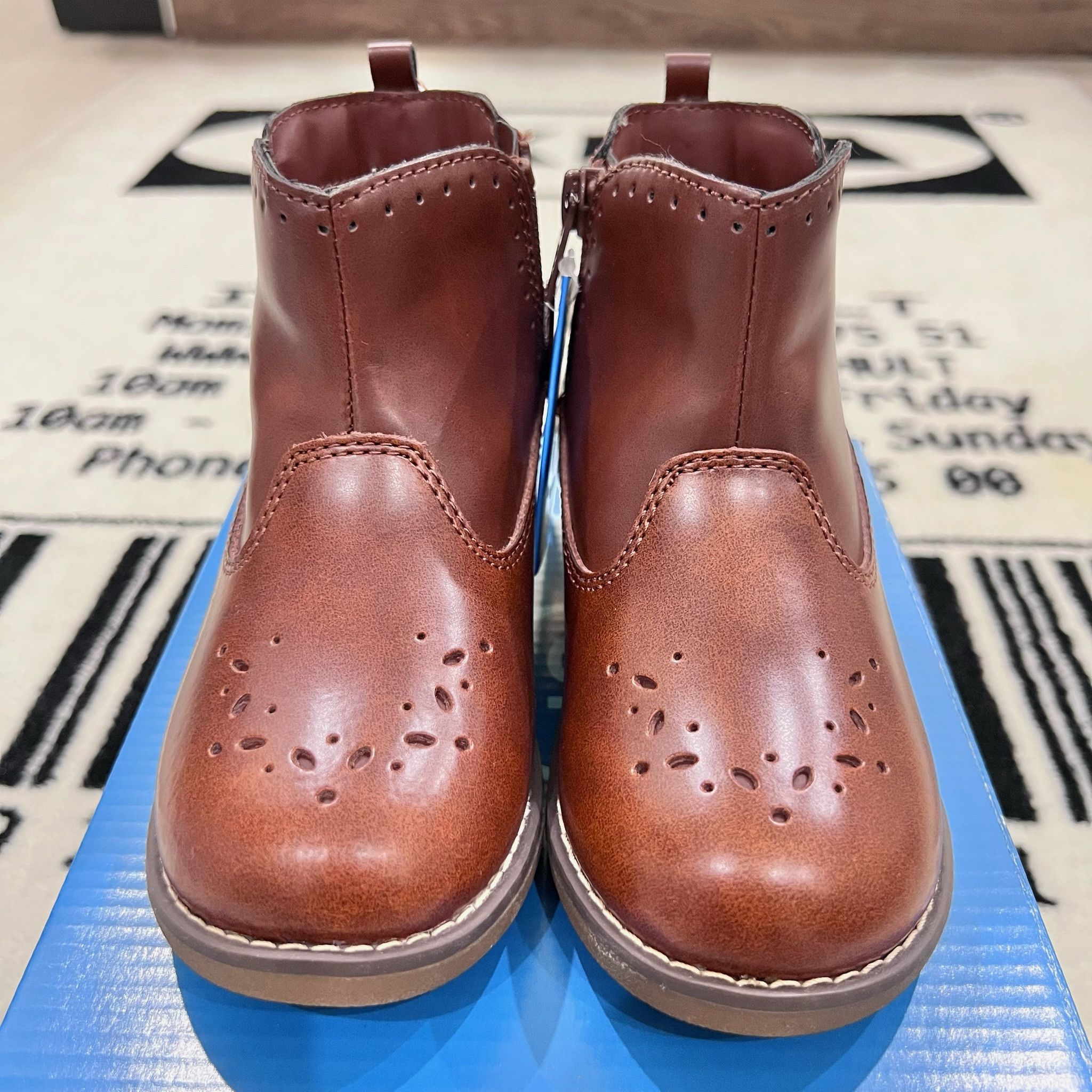 Other Stride Rite Stella Leather Boots Slip On Side Zipper - Cedar Size US 5 / EU 37 - 1 Thumbnail