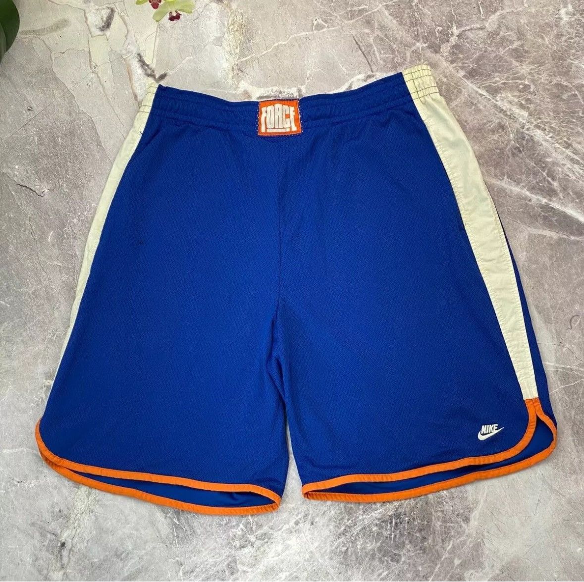 NBA × Nike × Vintage Vintage Nike Air Force Shorts Blue Basketball L Y2K jordan Size US 32 / EU 48 - 8 Thumbnail