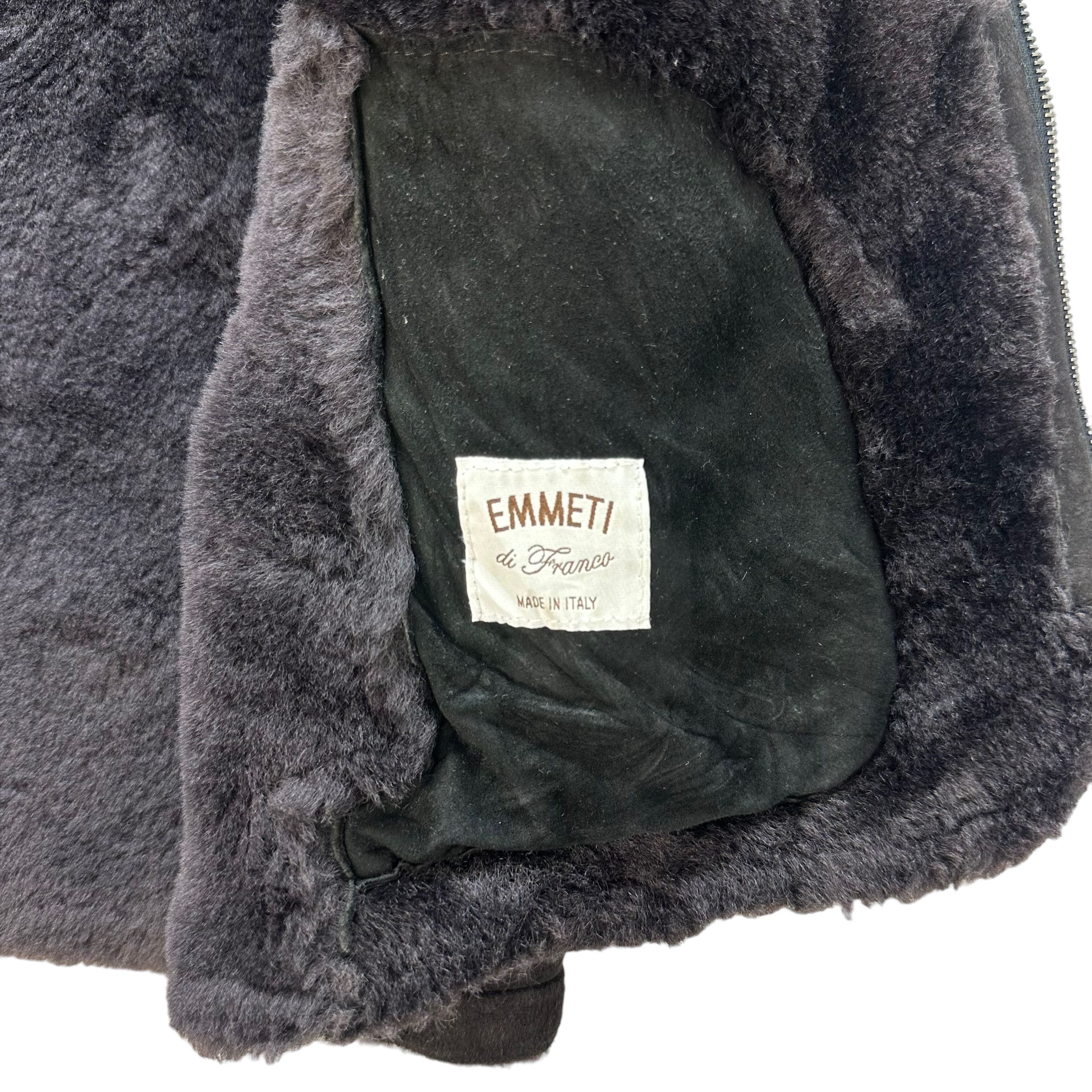 Japanese Brand TRASHED🔥 EMMETI DI FRANCO SUEDE SHERPA VEST #7850-183 Size US S / EU 44-46 / 1 - 7 Thumbnail