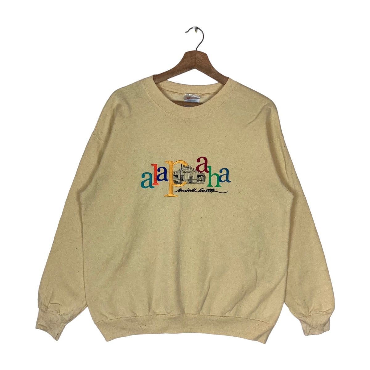 Hanes Vintage Hanes Alapaha Spell Out Pullover Jumper Sweatshirt Size US M / EU 48-50 / 2 - 1 Thumbnail